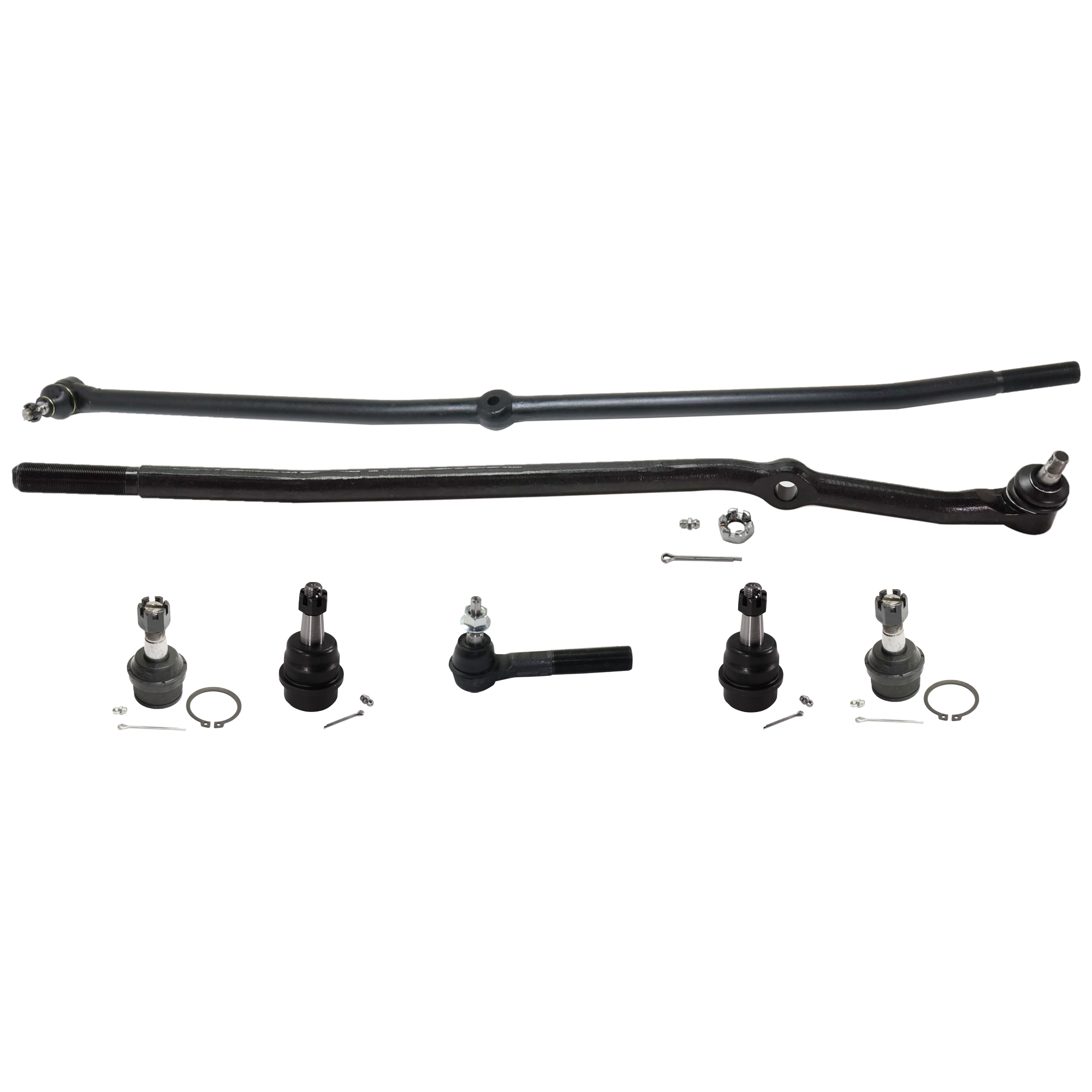 AM RAM 1500-00-01 FRONT TIE ROD END RH AND LH Outer 7 pc kit with Ball Joint SKU KIT 061124 C139 OEM 52106954AA 52106975AA 52106984