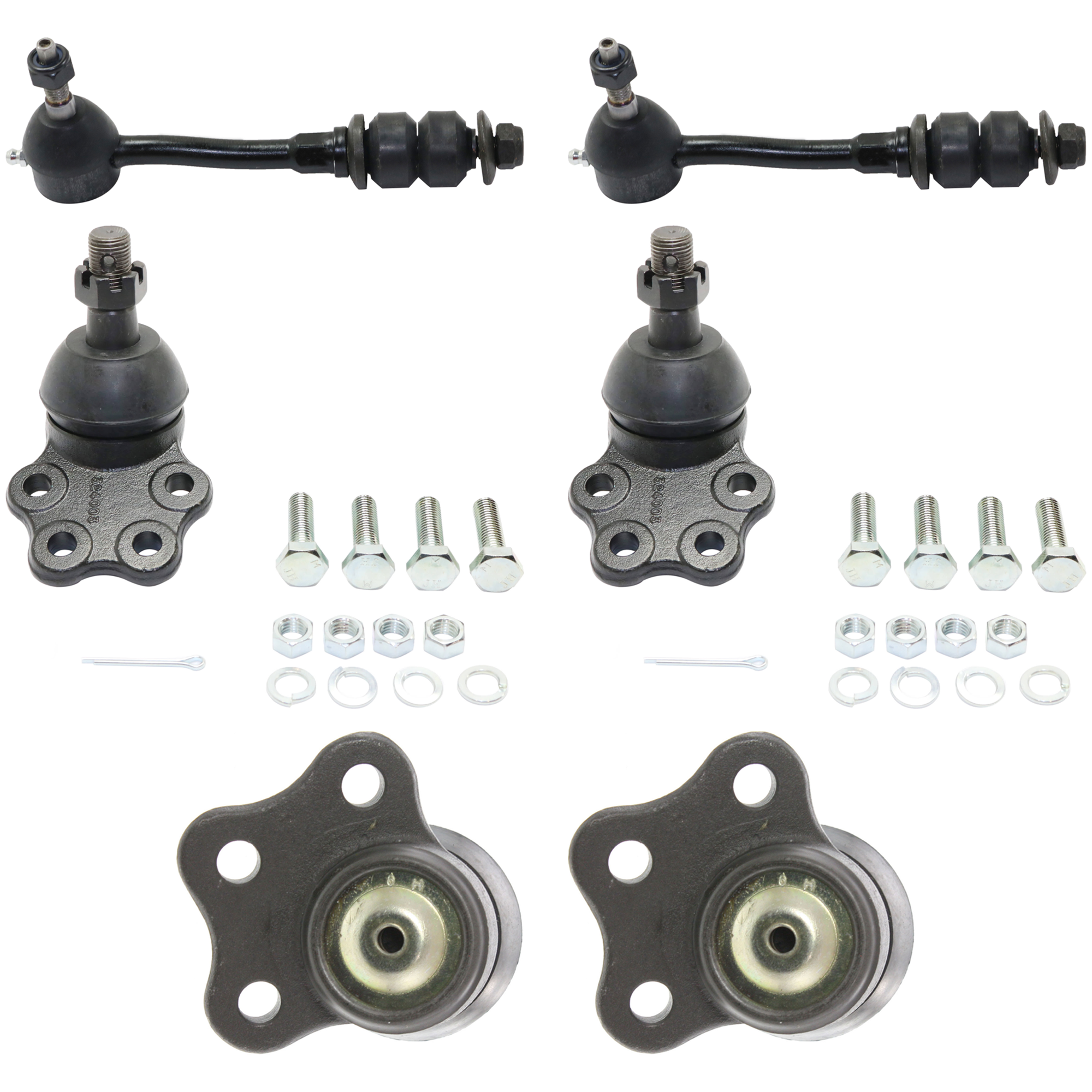 AM DAKOTA 97-99 DURANGO 99-99 FRONT BALL JOINT RH AND LH Upper and Lower 6 pc kit with Sway Bar Link SKU KIT 061124 C188 OEM 104251-287012-2601491-5001094
