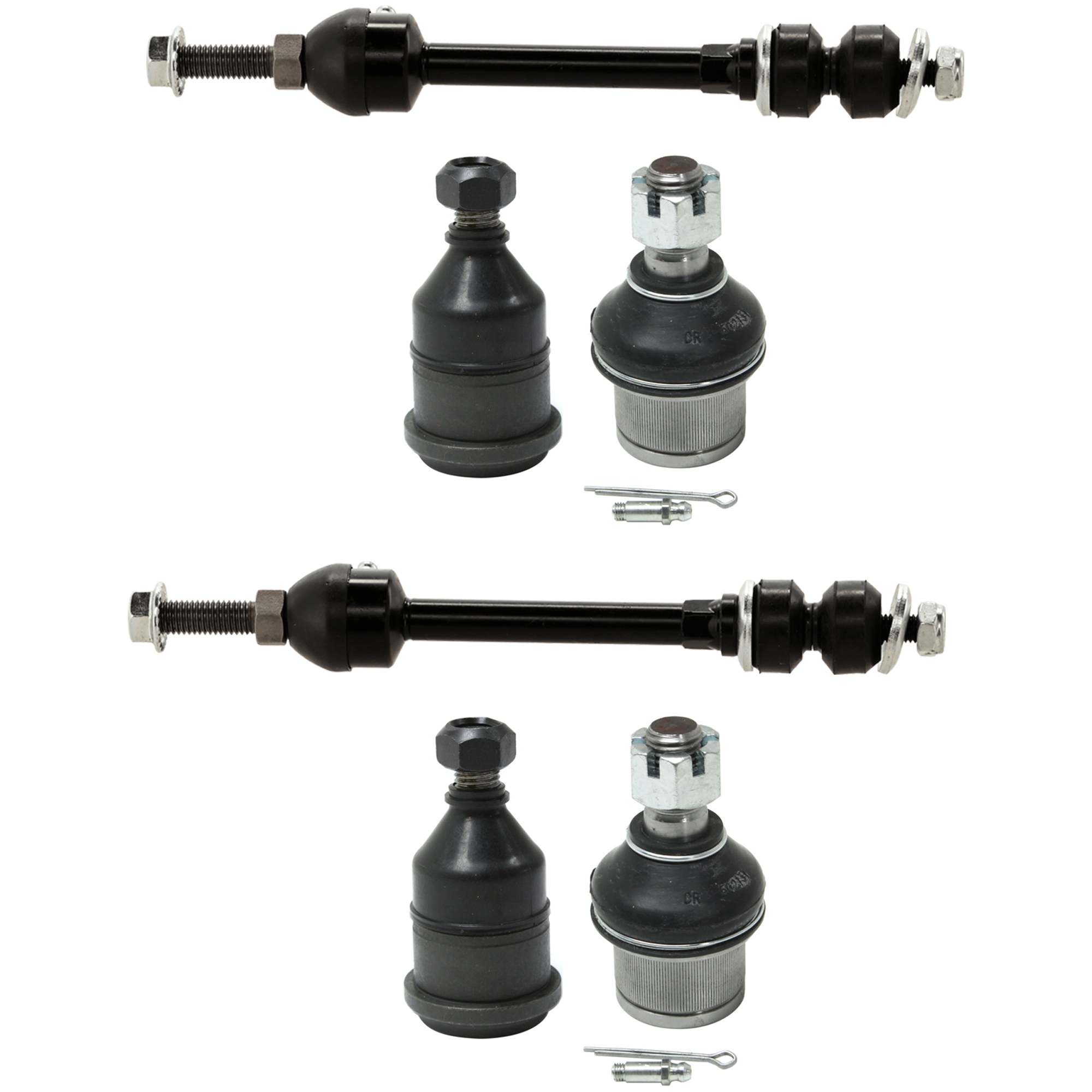 AM RAM 1500 PICKUP 06-08 FRONT BALL JOINT RH AND LH Upper and Lower 6 pc kit with Sway Bar Link SKU KIT 061124 C193 OEM 5451736-18750157-46G20769A 517