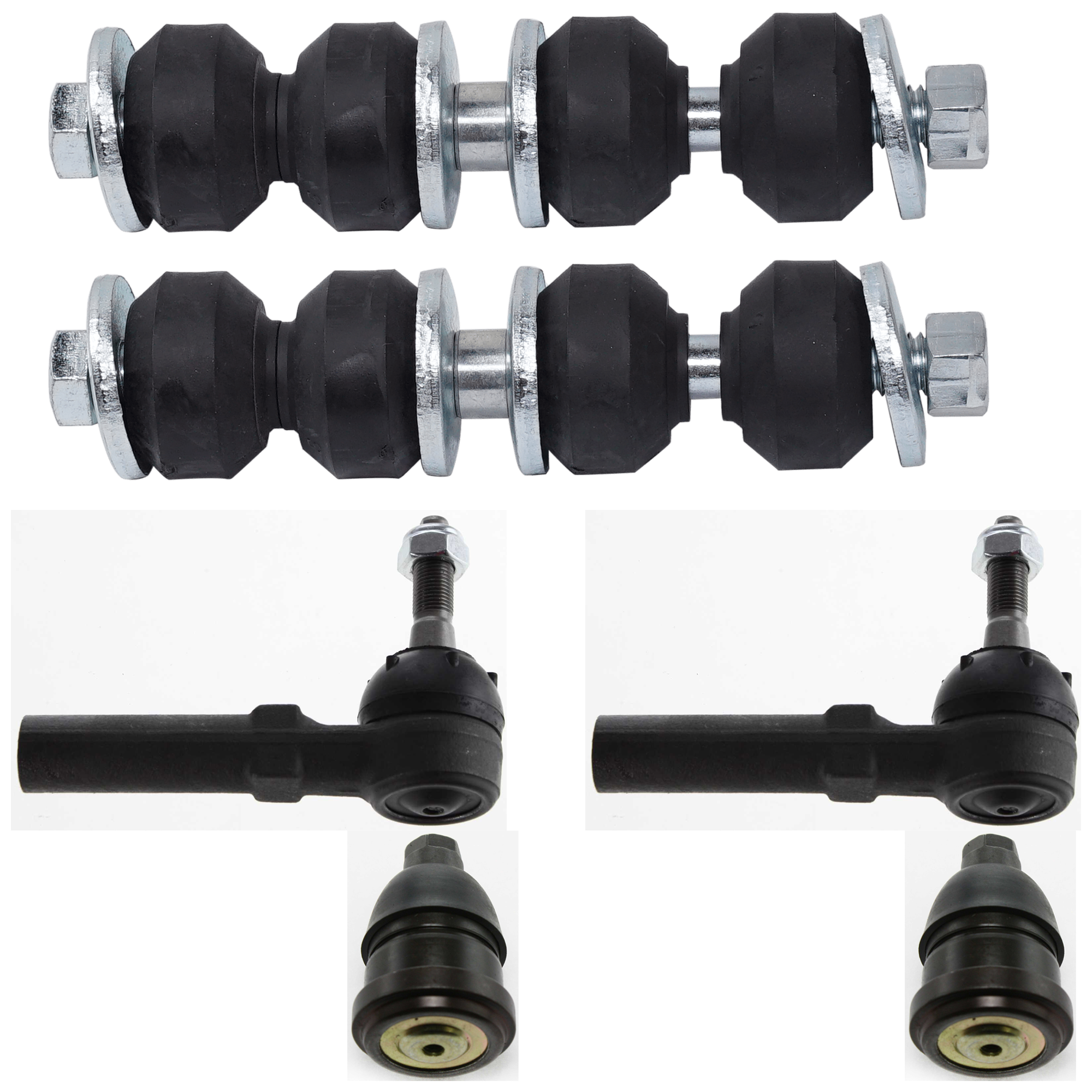 AM NEON 00-05 PT CRUISER 01-05 FRONT BALL JOINT RH AND LH Lower 6 pc kit with Sway Bar Link and Tie Rod End SKU KIT 061124 C201 OEM 283-007-101-385-526-000-000-000-000