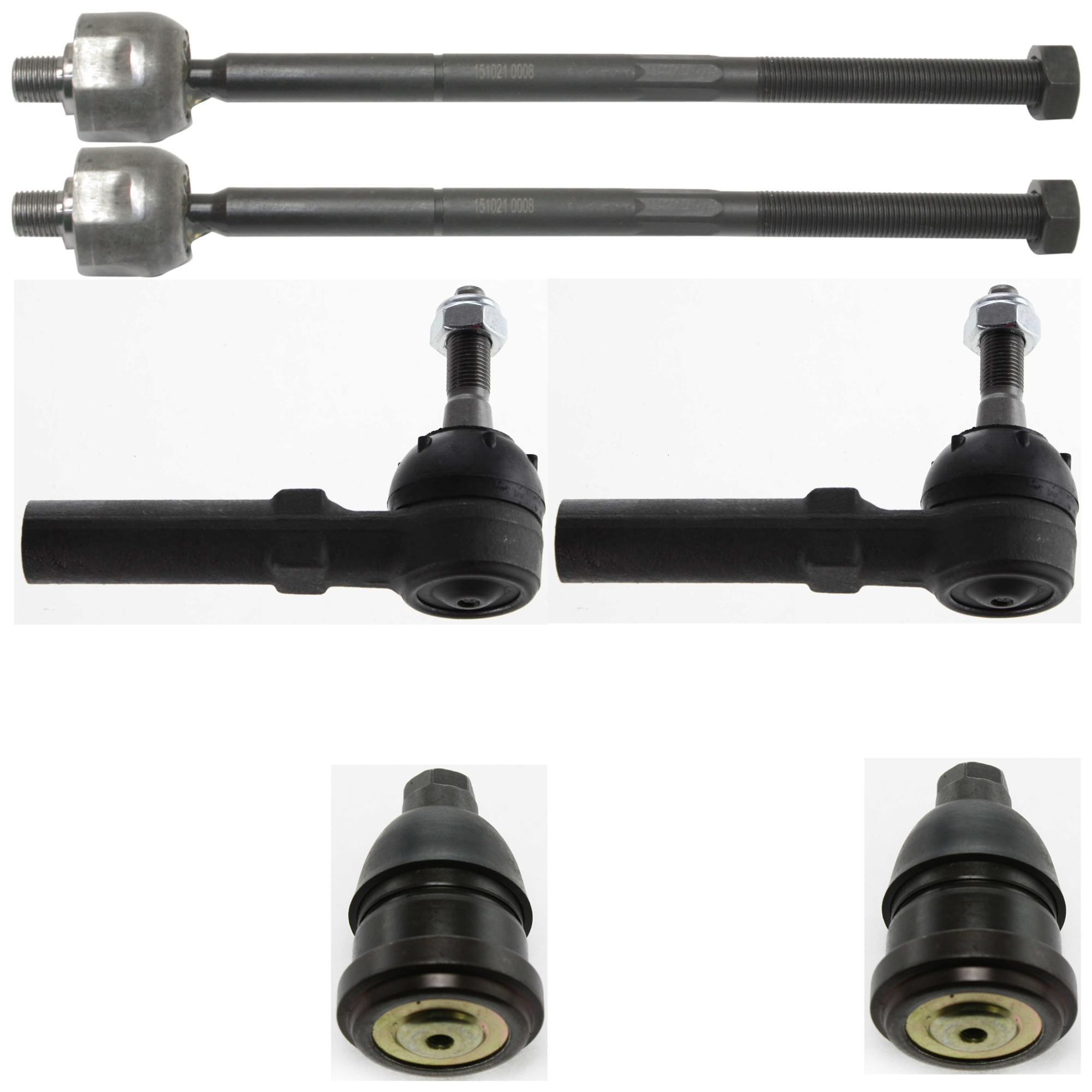 AM NEON 00-05 PT CRUISER 01-05 FRONT BALL JOINT RH AND LH Lower 5 pc kit with Tie Rod End SKU KIT 061124 C202 OEM 283007-1013855-2601271-2601536