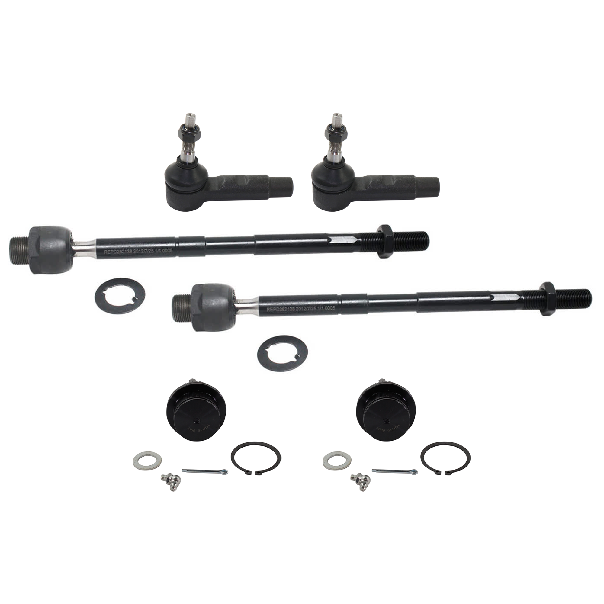 AM RAM 1500 PICKUP 02-05 FRONT TIE ROD END RH AND LH Inner and Outer 6 pc kit with Ball Joint SKU KIT 061124 C204 OEM 2693177-4011840-4011840B 45A08