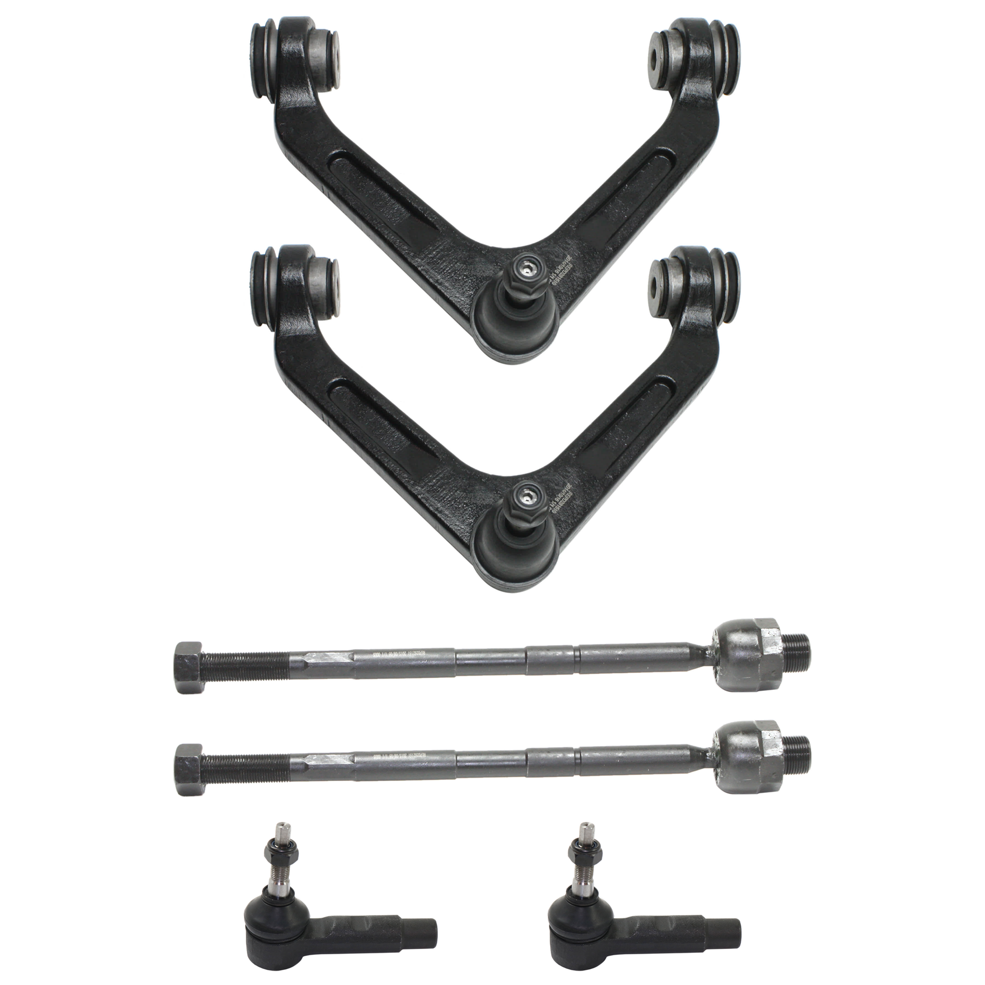 AM RAM FULL SIZE PICKUP 03-06 FRONT CONTROL ARM RH AND LH Upper 6 pc kit with Tie Rod End SKU KIT 061124 C219 OEM 2605167-52106776AB 52106776ABA
