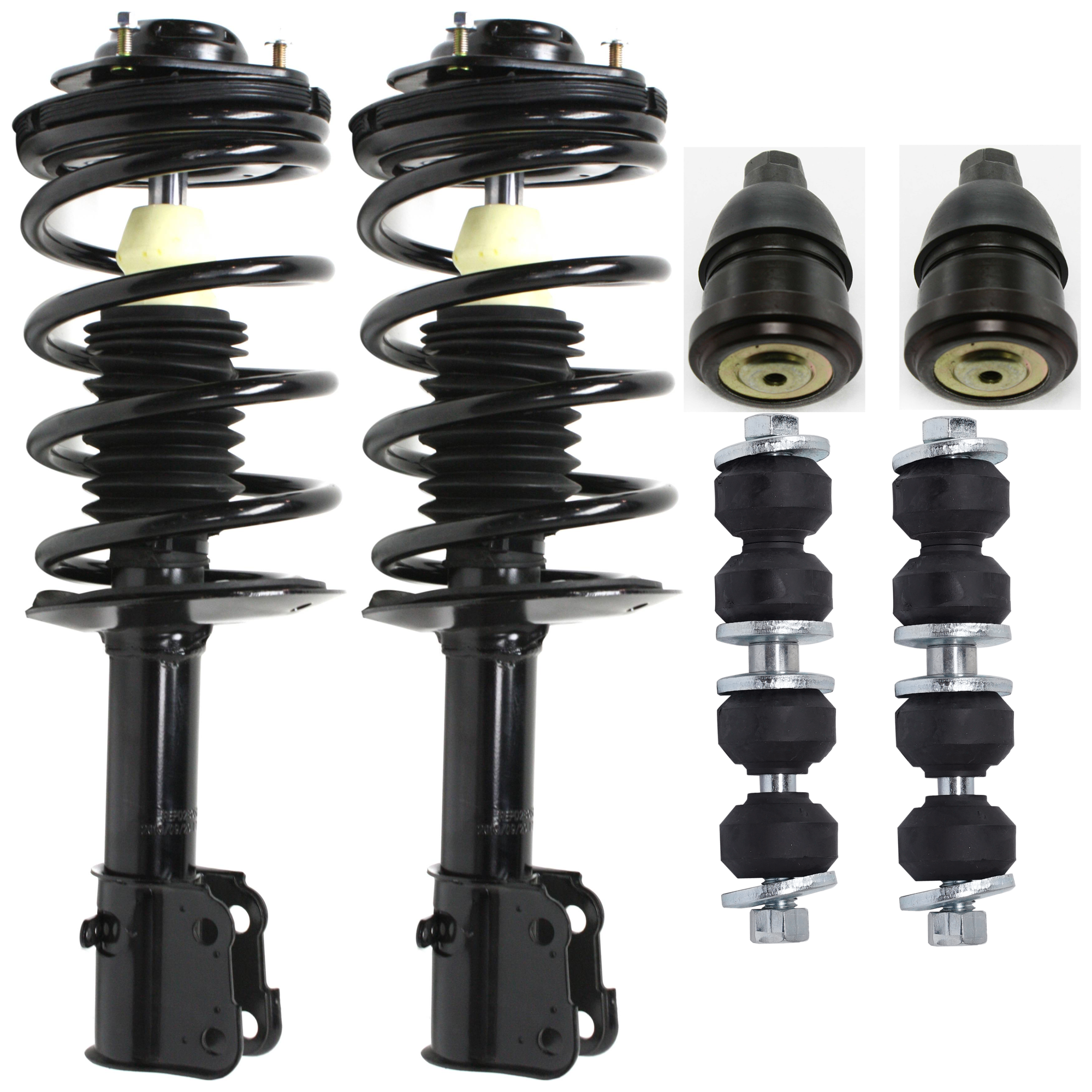 AM NEON 00-05 SX 2.0-03-05 FRONT FULLY LOADED STRUT RH AND LH 6 pc kit Gas Charged Twin tube with Ball Joint and Sway Bar Link SKU KIT 061124 C232 OEM 4656354AD 5272890AB 283007-101