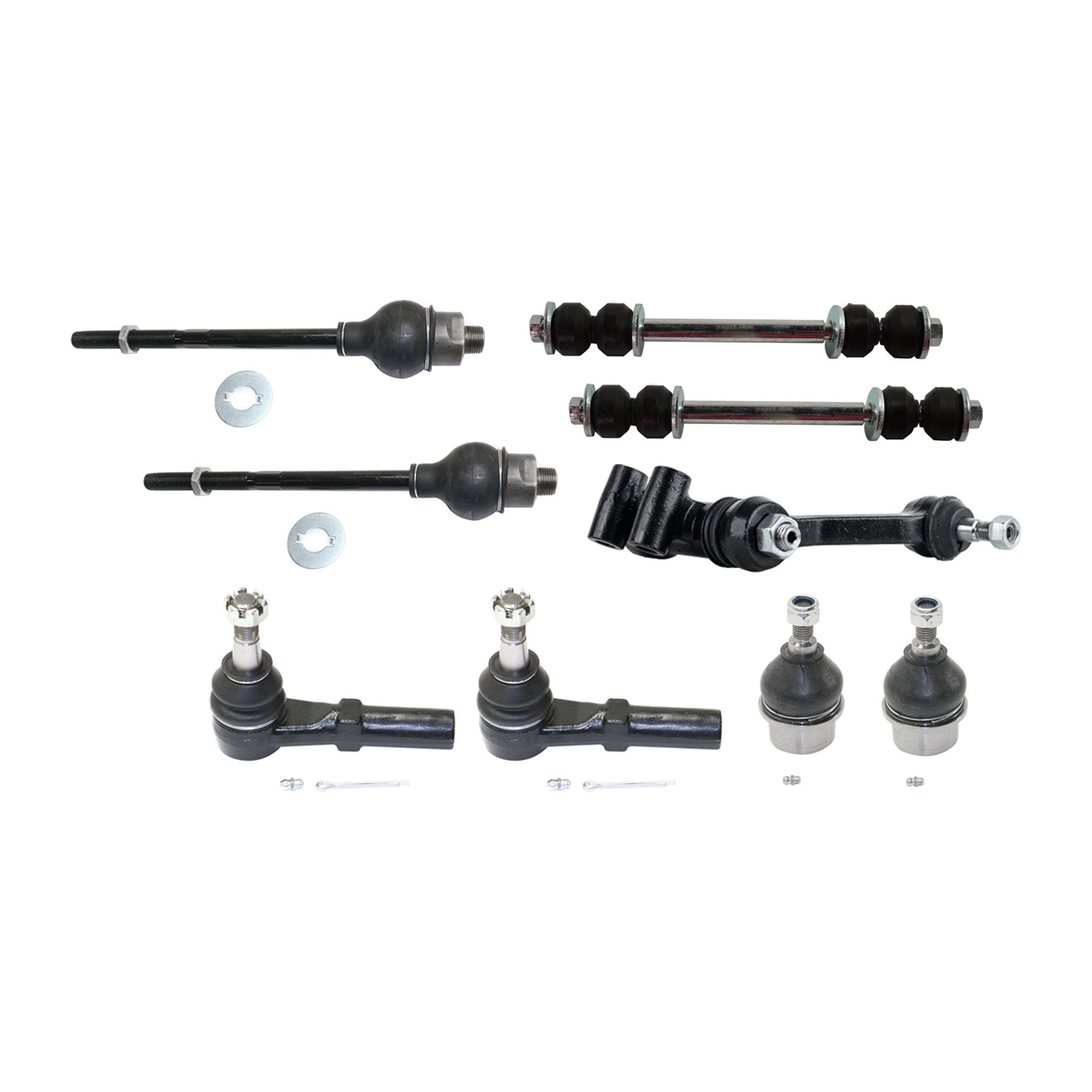AM SIERRA SILVERADO 2500-3500 HD 11-19 IDLER ARM 9 pc kit with Ball Joint Sway Bar Link and Tie Rod End SKU KIT 061124 C23 OEM 45C1131-4501131-2600497334 FC4