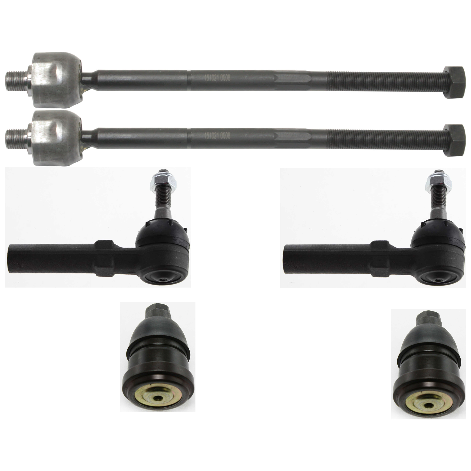 AM NEON 00-05 PT CRUISER 01-05 FRONT BALL JOINT RH AND LH Lower 6 pc kit with Tie Rod End SKU KIT 061124 C262 OEM 283007-1013855-2601271-2601536