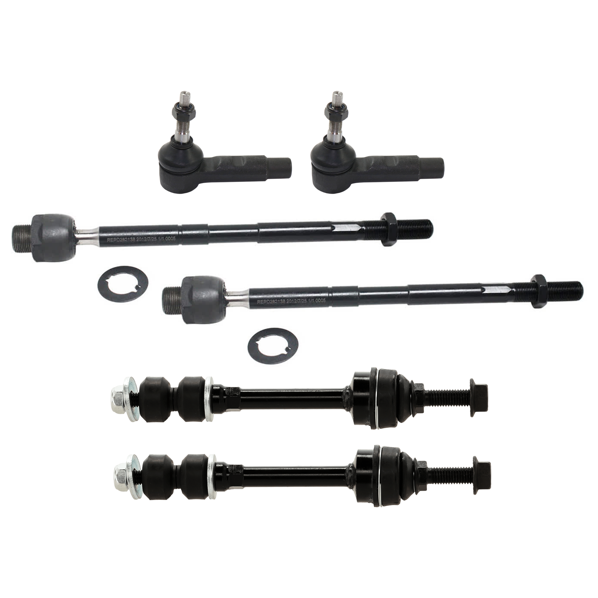 AM RAM 1500 PICKUP 02-05 FRONT TIE ROD END RH AND LH Inner and Outer 6 pc kit with Sway Bar Link SKU KIT 061124 C263 OEM 2693177-4011840-4011840B 45A08