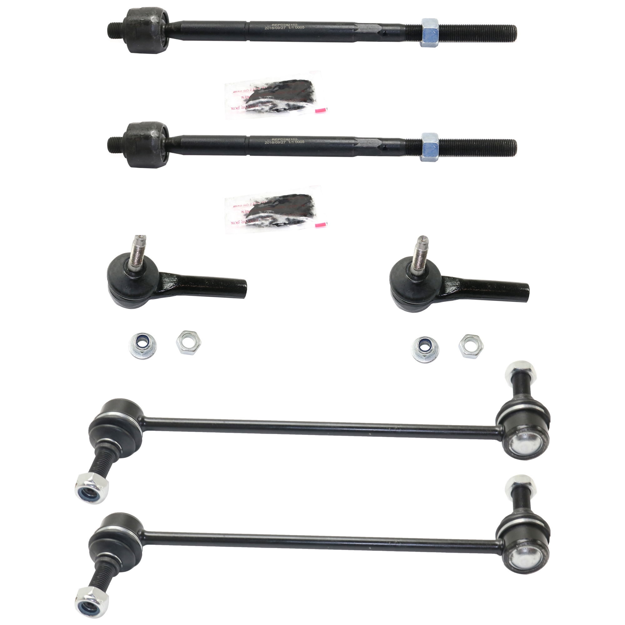 AM JOURNEY 09-20 FRONT TIE ROD END RH AND LH Inner and Outer 6 pc kit with Sway Bar Link SKU KIT 061124 C266 OEM 5183761AD 68040223AB 4766962AA