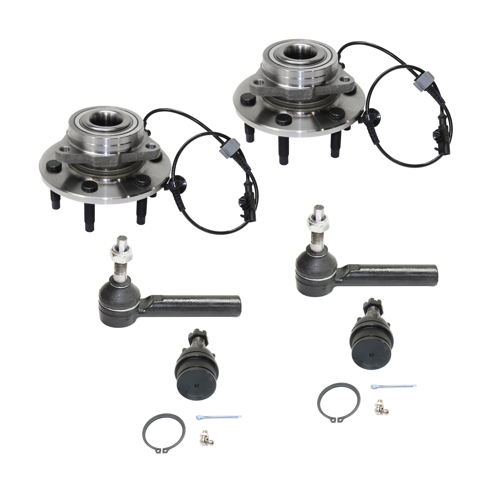 AM ESCALADE ESCALADE ESV 07-14 FRONT HUB ASSEMBLY RH AND LH 6 pc kit 6 Studs 6 x 5.5 in. Bolt Pattern with Ball Joint and Tie Rod End SKU KIT 061124 C280 OEM 22841381-104327-2601528-505127