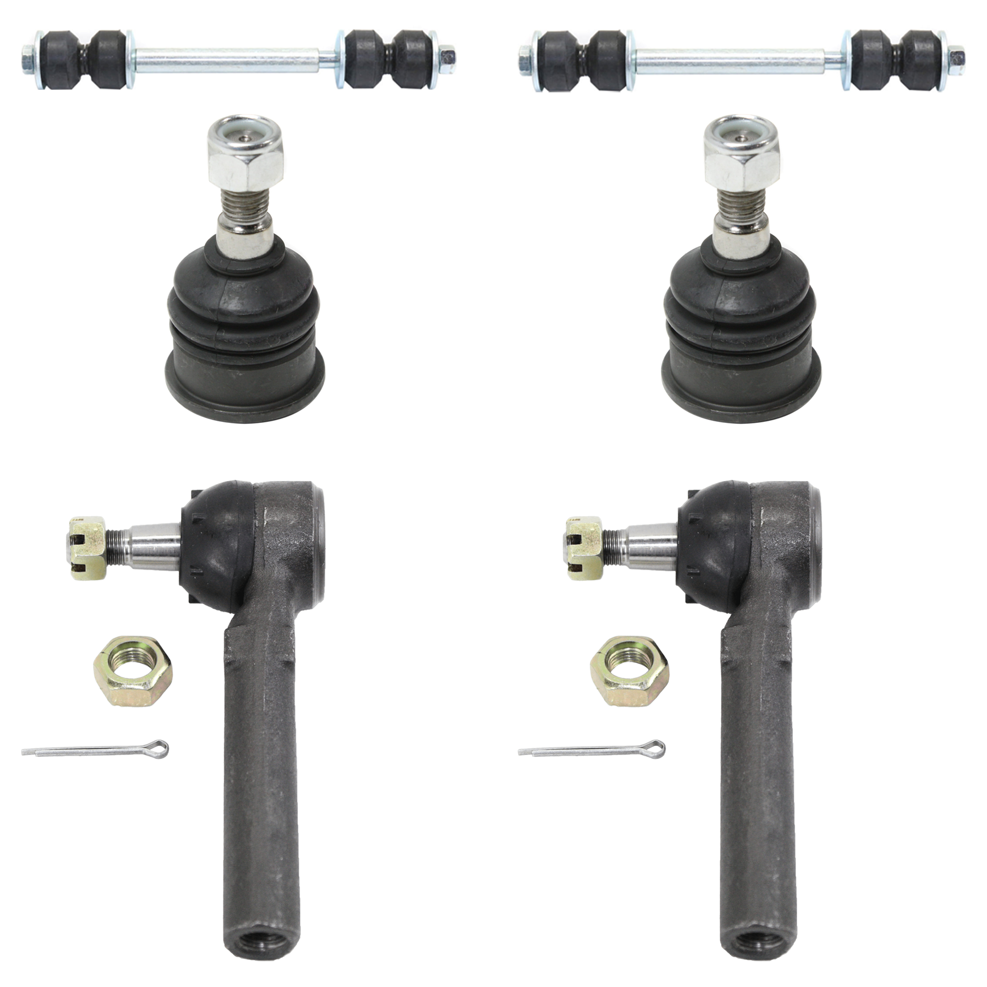 AM MUSTANG 94-04 FRONT BALL JOINT RH AND LH Lower 6 pc kit with Sway Bar Link and Tie Rod End SKU KIT 061124 C40 OEM 104226-2601463-5051223-46D2