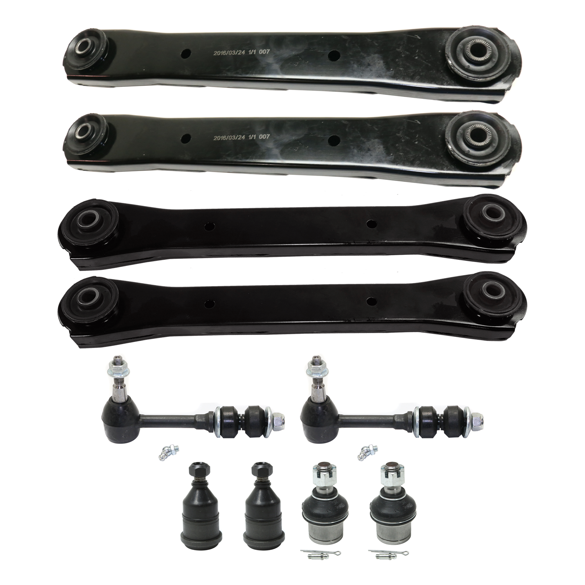 AM RAM 2500-3500 PICK UP 03-05 FRONT CONTROL ARM RH AND LH Upper and Lower 10 pc kit with Ball Joint and Sway Bar Link SKU KIT 061124 C71