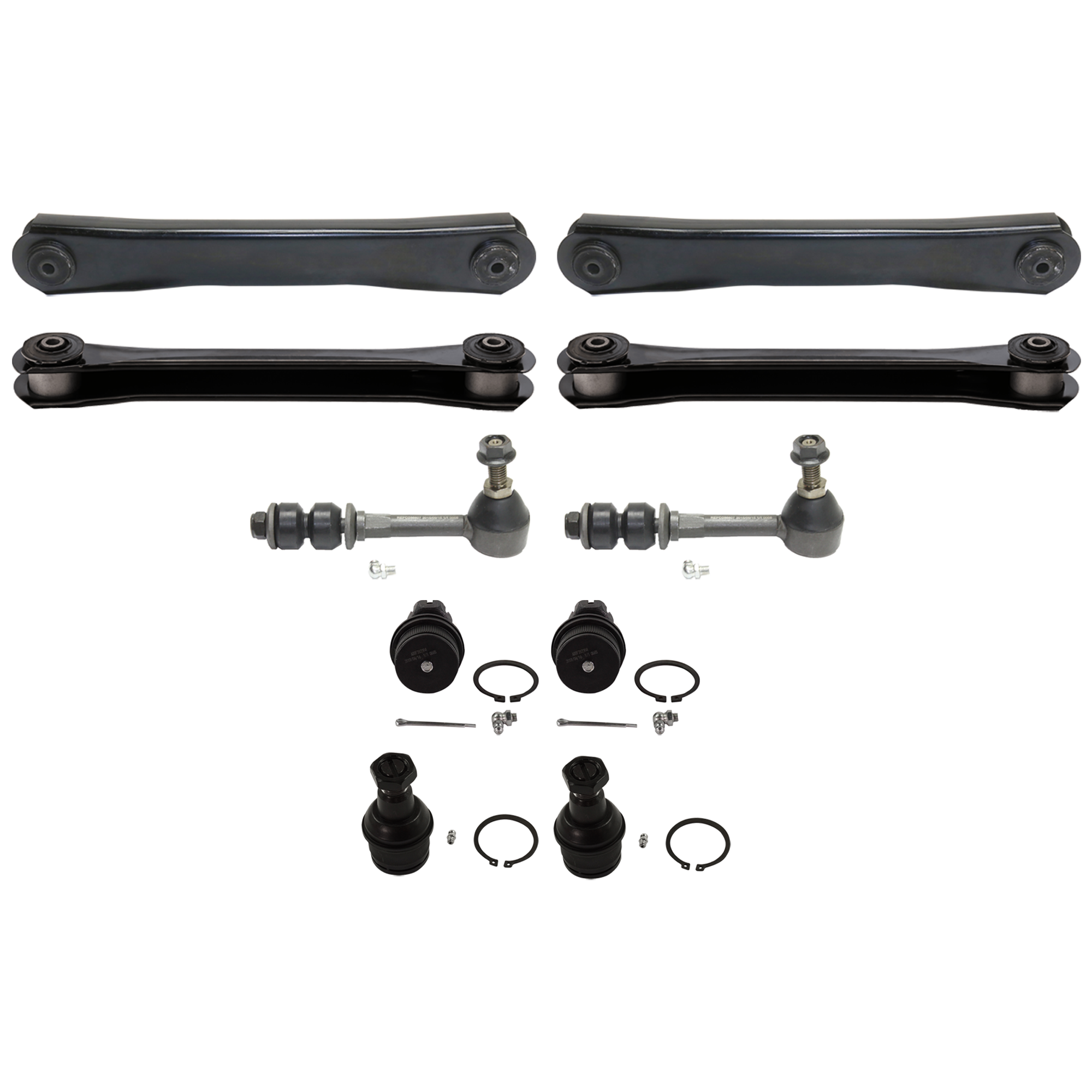 AM DODGE FULL SIZE PICKUP 94-95 FRONT CONTROL ARM RH AND LH Upper and Lower 10 pc kit with Ball Joint and Sway Bar Link SKU KIT 061124 C74 OEM 52038752AC 52038850AC 520388