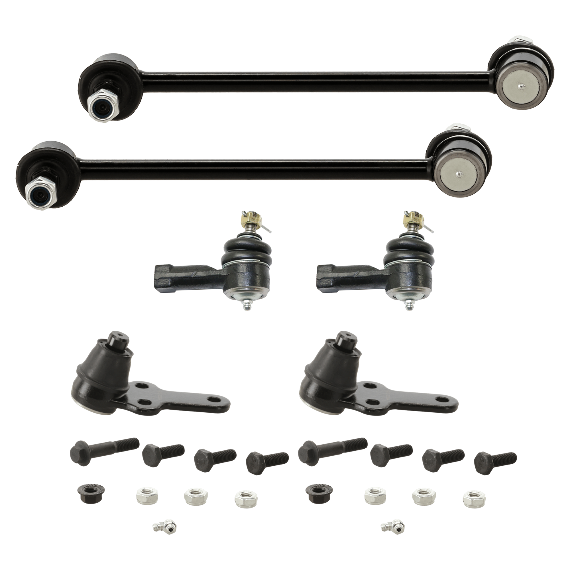 AM FOCUS 06-07 FRONT SUSPENSION KIT 6 pc Kit with Ball Joint Sway Bar Link and Tie Rod End SKU KIT 061224-02 OEM 2601723-5051416-10980407-45D24
