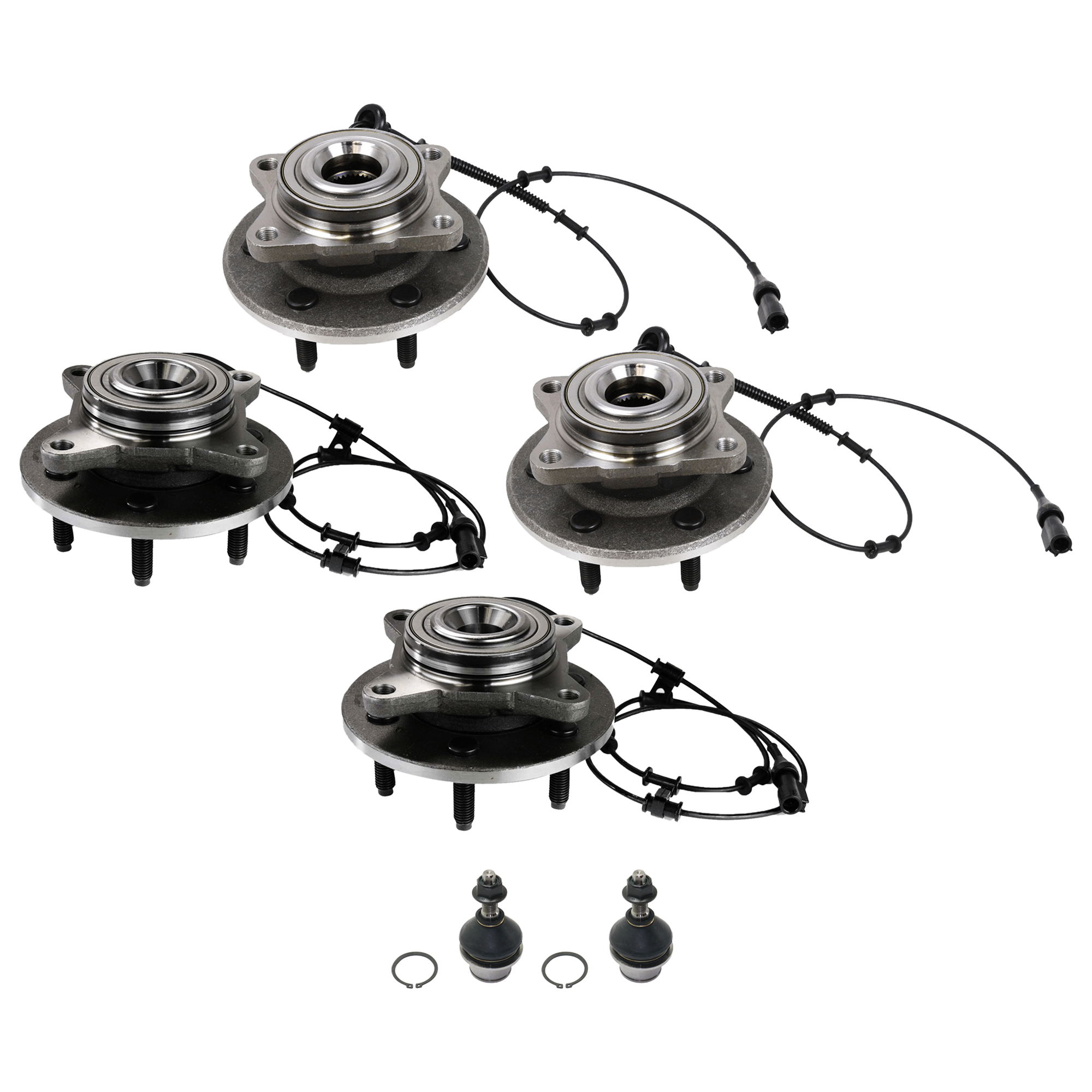 AM EXPEDITION NAVIGATOR 03-06 FRONT AND REAR SUSPENSION KIT RH AND LH 6 pc kit with Ball Joint and Wheel Hub SKU KIT 061224-08 OEM 104298-2601584-5051314-2L1Z307