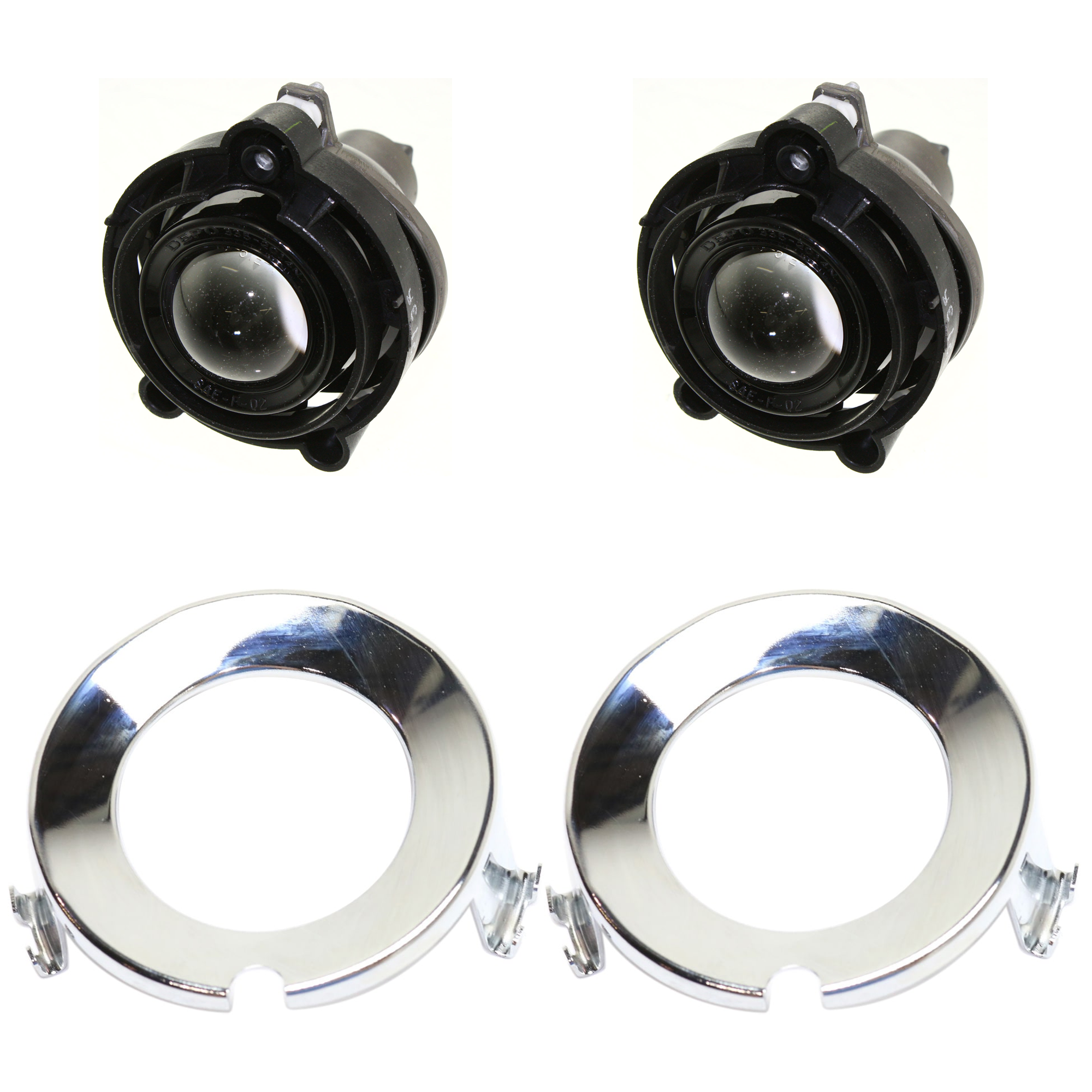 AM LUCERNE 06-08 MONTE CARLO 06-07 FRONT FOG LAMP MOLDING RH=LH 4 pc kit Chrome Stailess Steel with Fog Light SKU KIT 061224-47 Partslink GM1038163 GM2593157 OEM 15776171-10335108