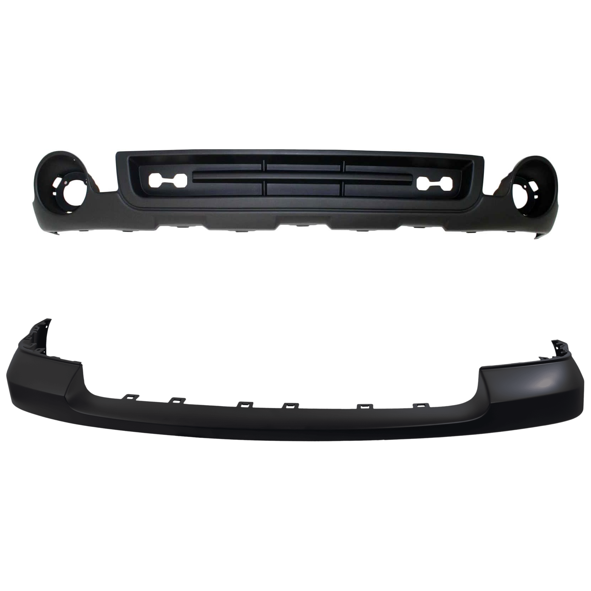 AM SIERRA 1500-07-13 FRONT BUMPER COVER Upper 2 pc kit Textured New Body Style with Bumper Cover SKU KIT 061224-57 Partslink GM1014103 GM1015100 OEM 25783617-15131299