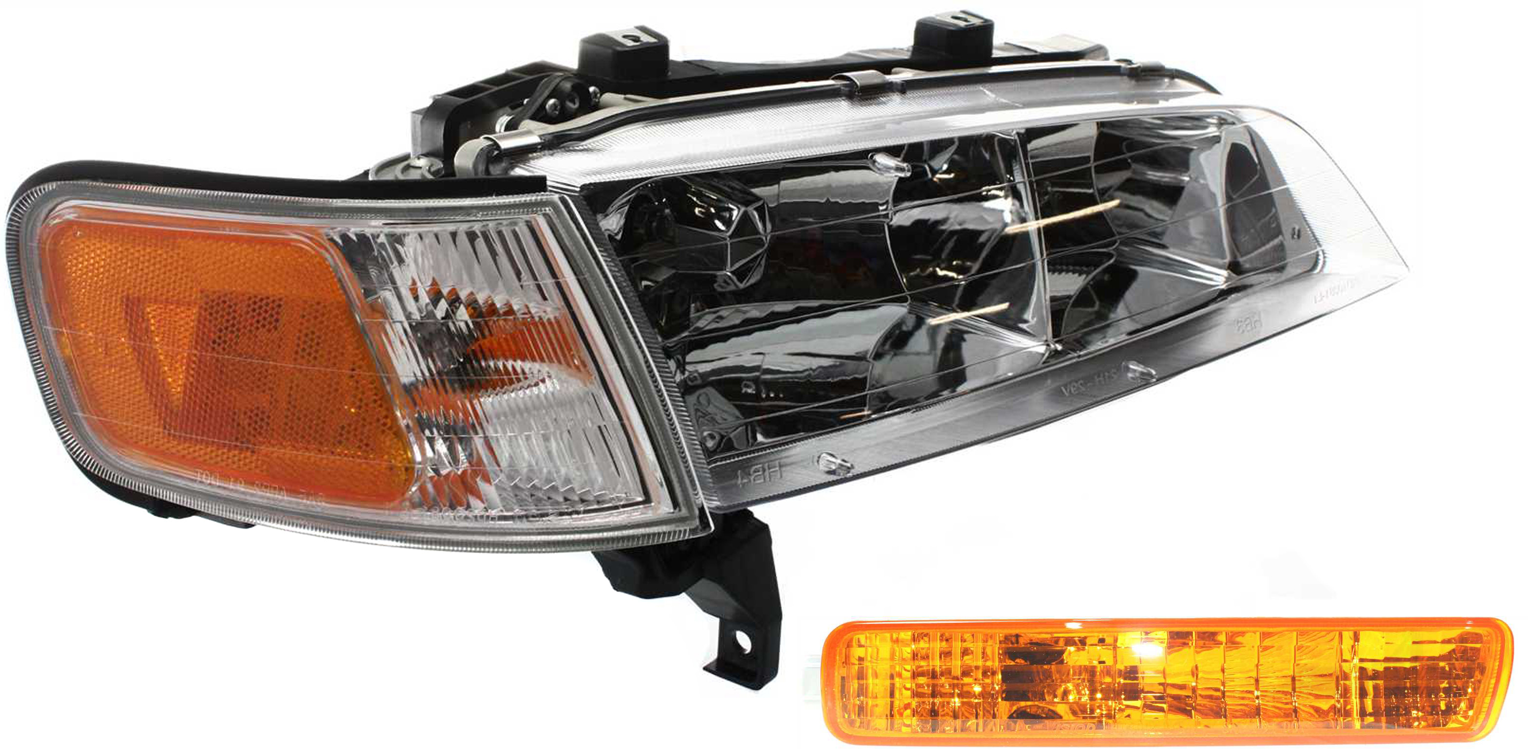 AM ACCORD 94-95 HEAD LAMP RH Assembly Halogen 2 pc Kit with Turn Signal Light SKU KIT 061317-46 Partslink HO2503106 HO2531107 OEM 33100SV4A02-33300SV4A01