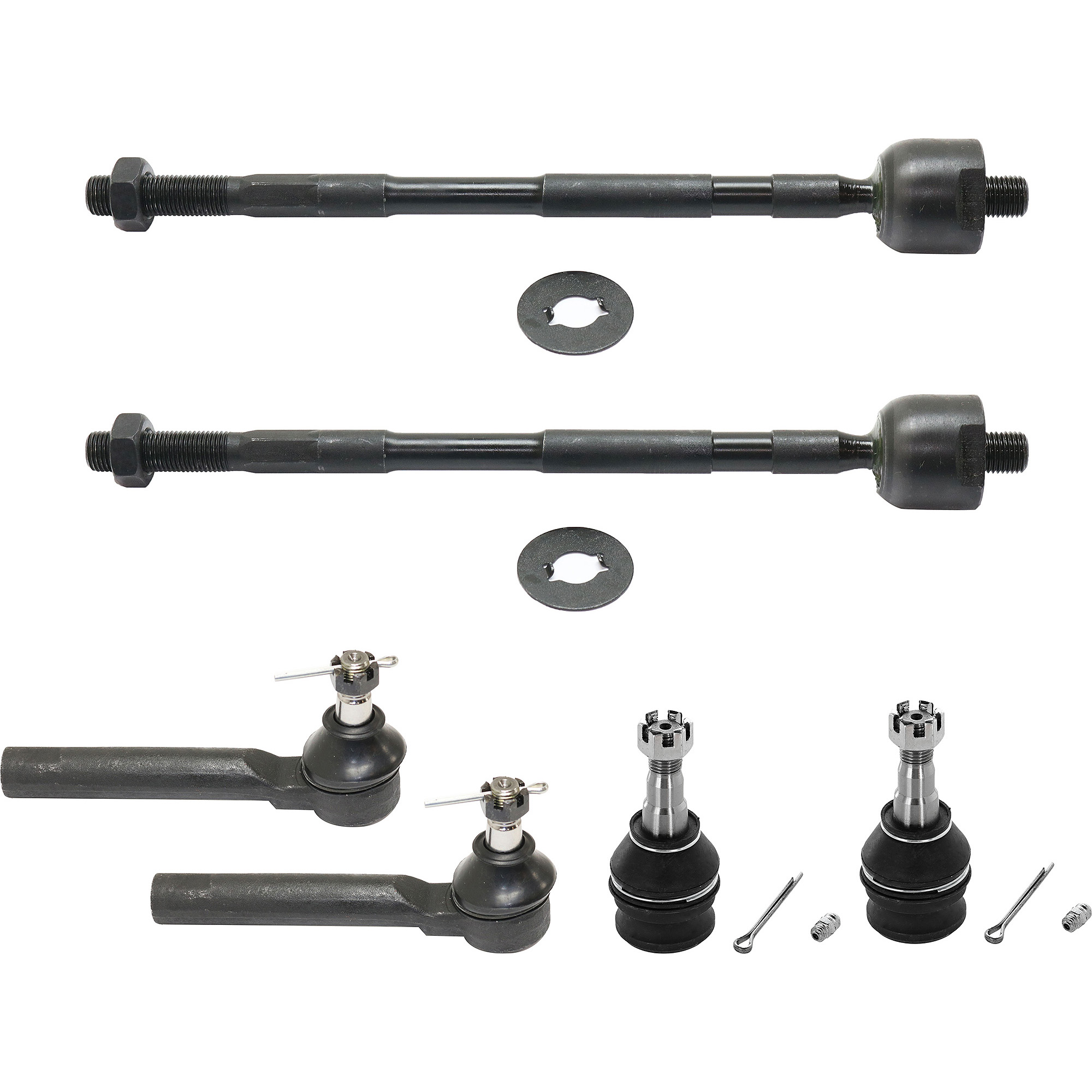 AM FORESTER 98-02 FRONT SUSPENSION KIT RH AND LH 6 pc Kit with Ball Joints and Tie Rod Ends SKU KIT 061318-09 OEM 104141-255001-1014105-2601402
