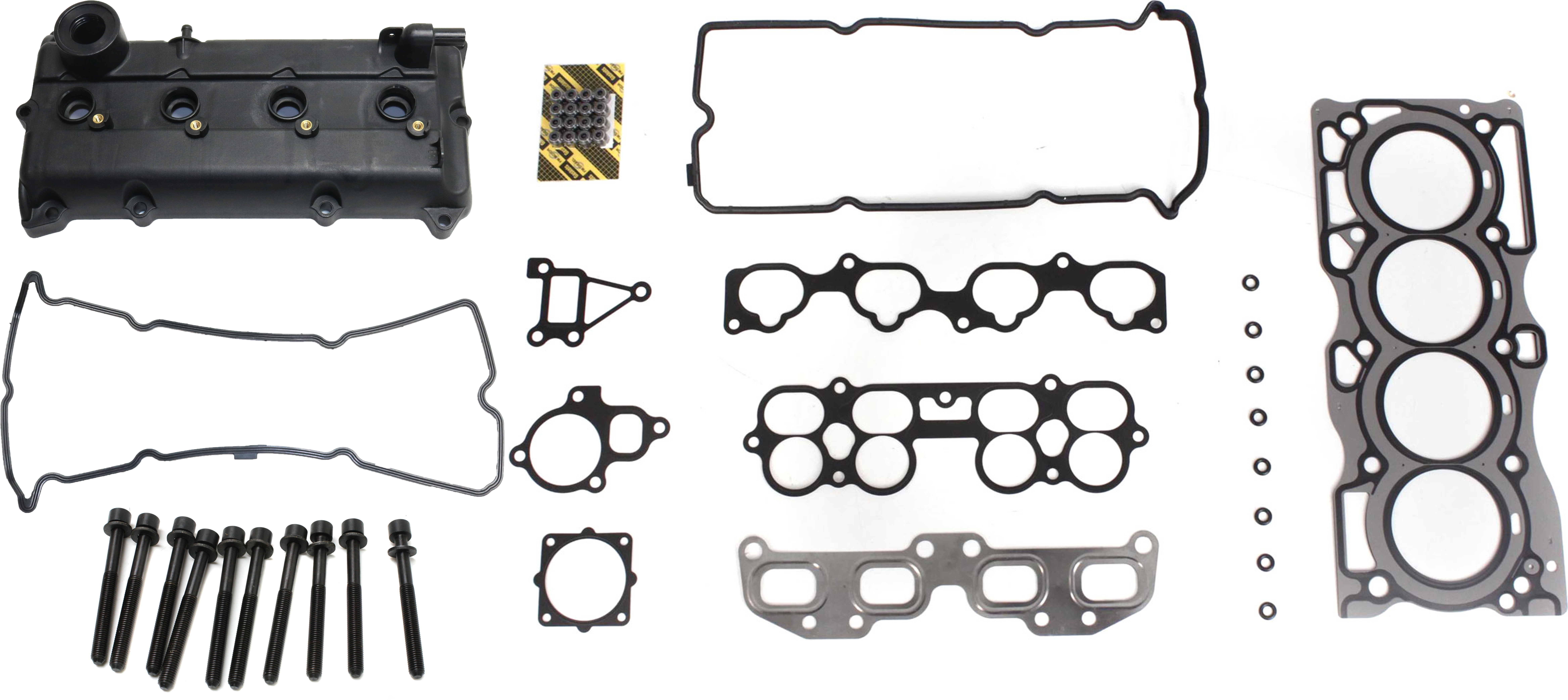 AM ALTIMA SENTRA 02-06 HEAD GASKET SET 12 pc Kit w Cylinder Head Bolt Cylinder Head Gasket Valve Cover SKU KIT 061319-02 OEM 132643Z001