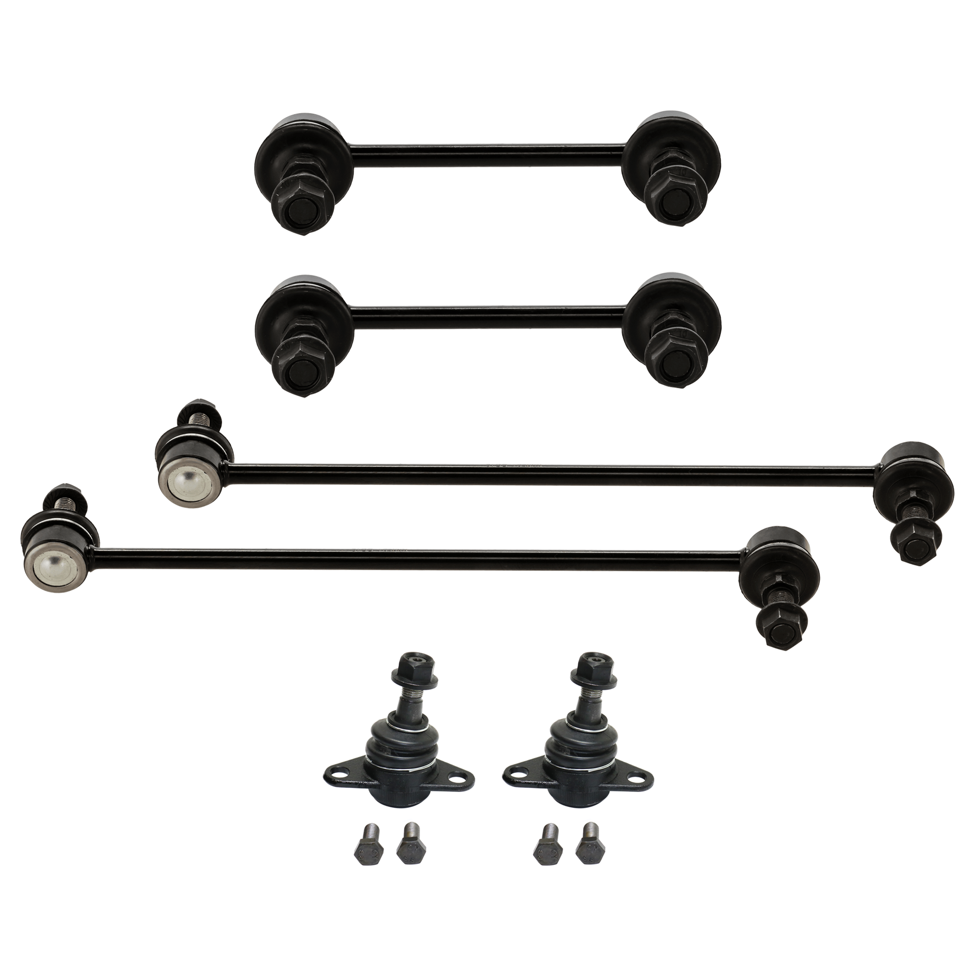 AM S60-07-09 XC90-03-14 FRONT SUSPENSION KIT 6 pc Kit with Ball Joint and Sway Bar Link SKU KIT 061324-119 OEM 274377-274523-274573-1016676-2