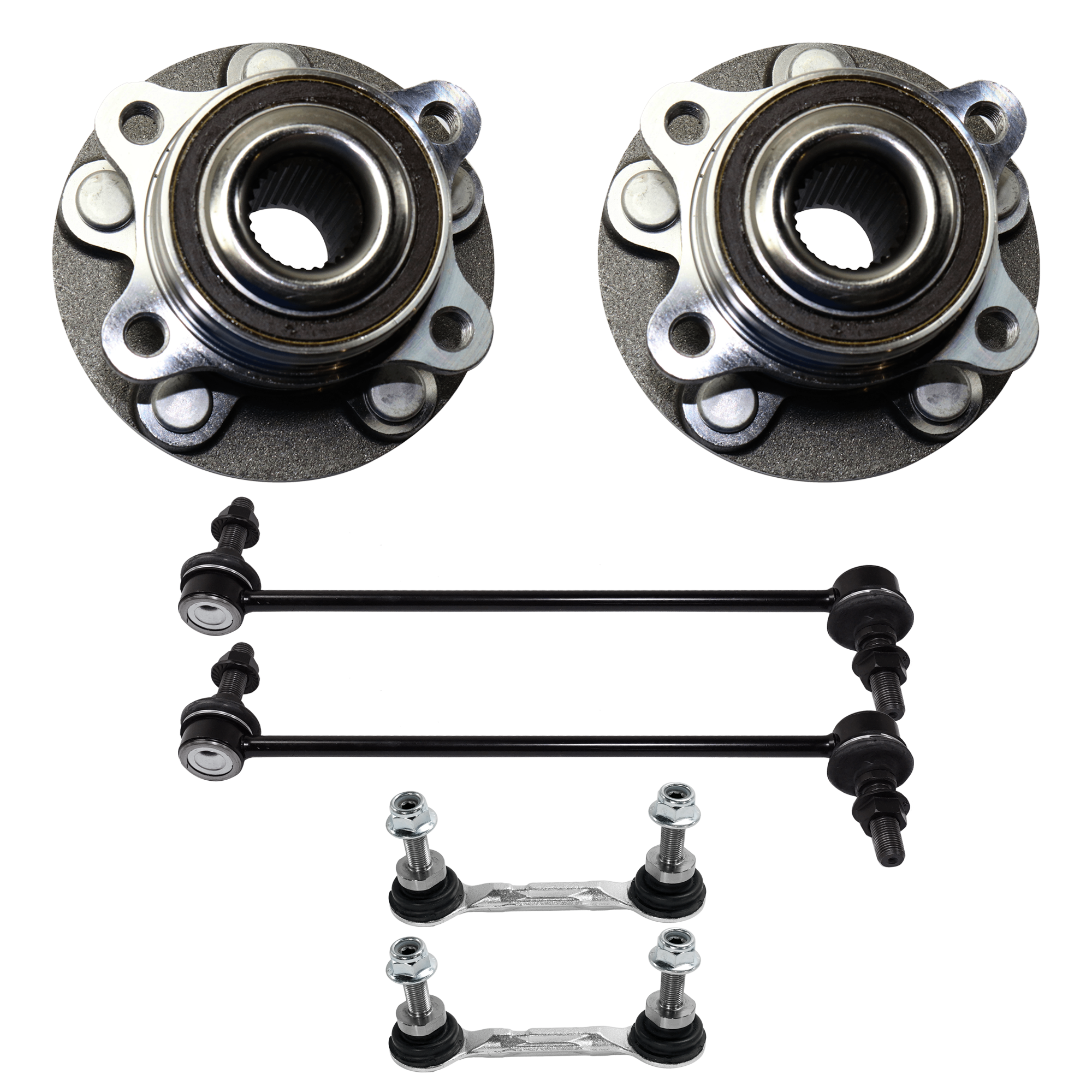 AM FUSION 13-20 MKZ 13-16 FRONT AND REAR SUSPENSION KIT 6 pc Kit with Sway Bar Link and Wheel Hub SKU KIT 061324-129 OEM F2GZ5C486A DG9Z5C486A DG9Z1104