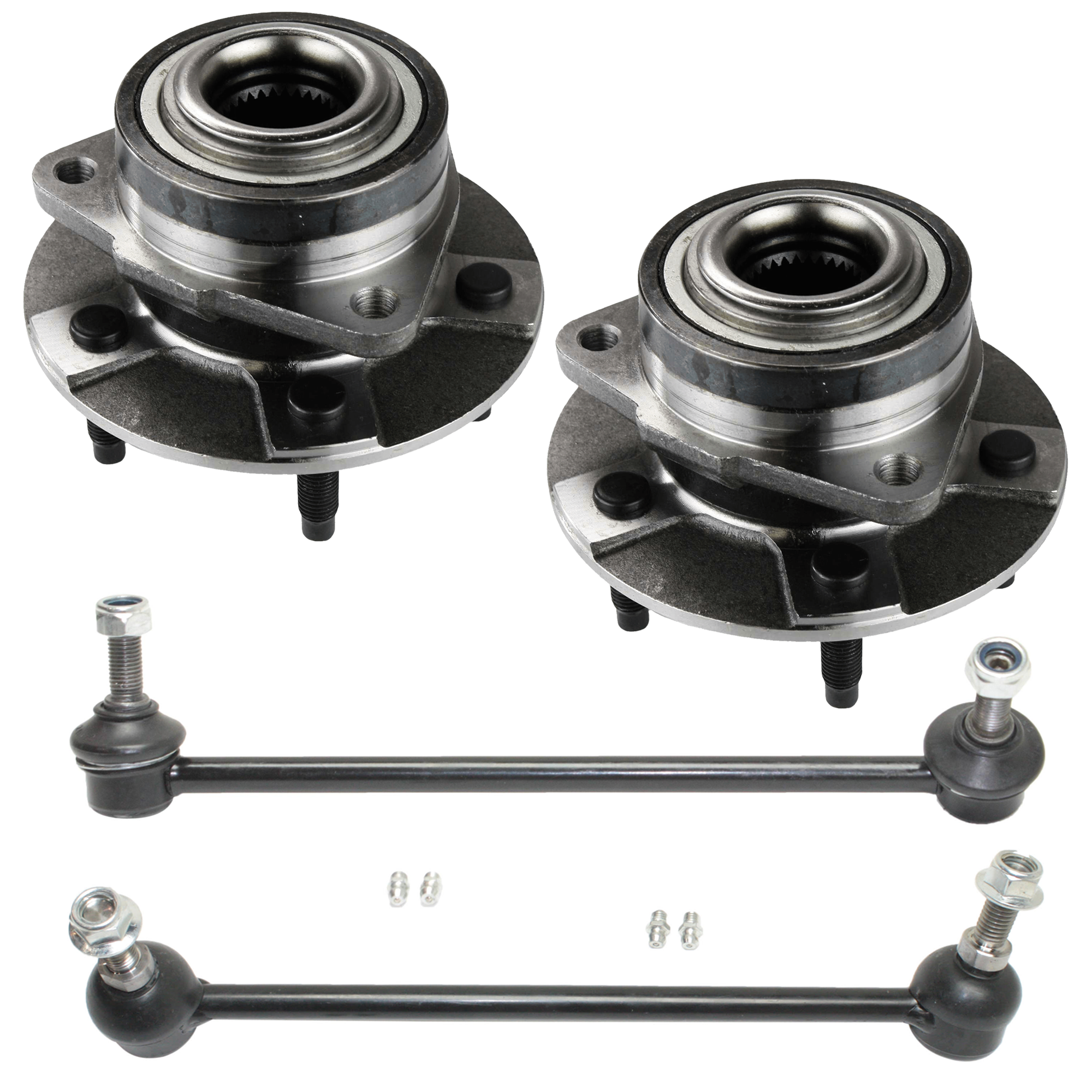 AM EQUINOX 05-05 VUE 02-07 FRONT SUSPENSION KIT RH AND LH 4 pc Kit with Wheel Hub and Sway Bar Link SKU KIT 061324-15 OEM 1880461-2651715-5451506-151417