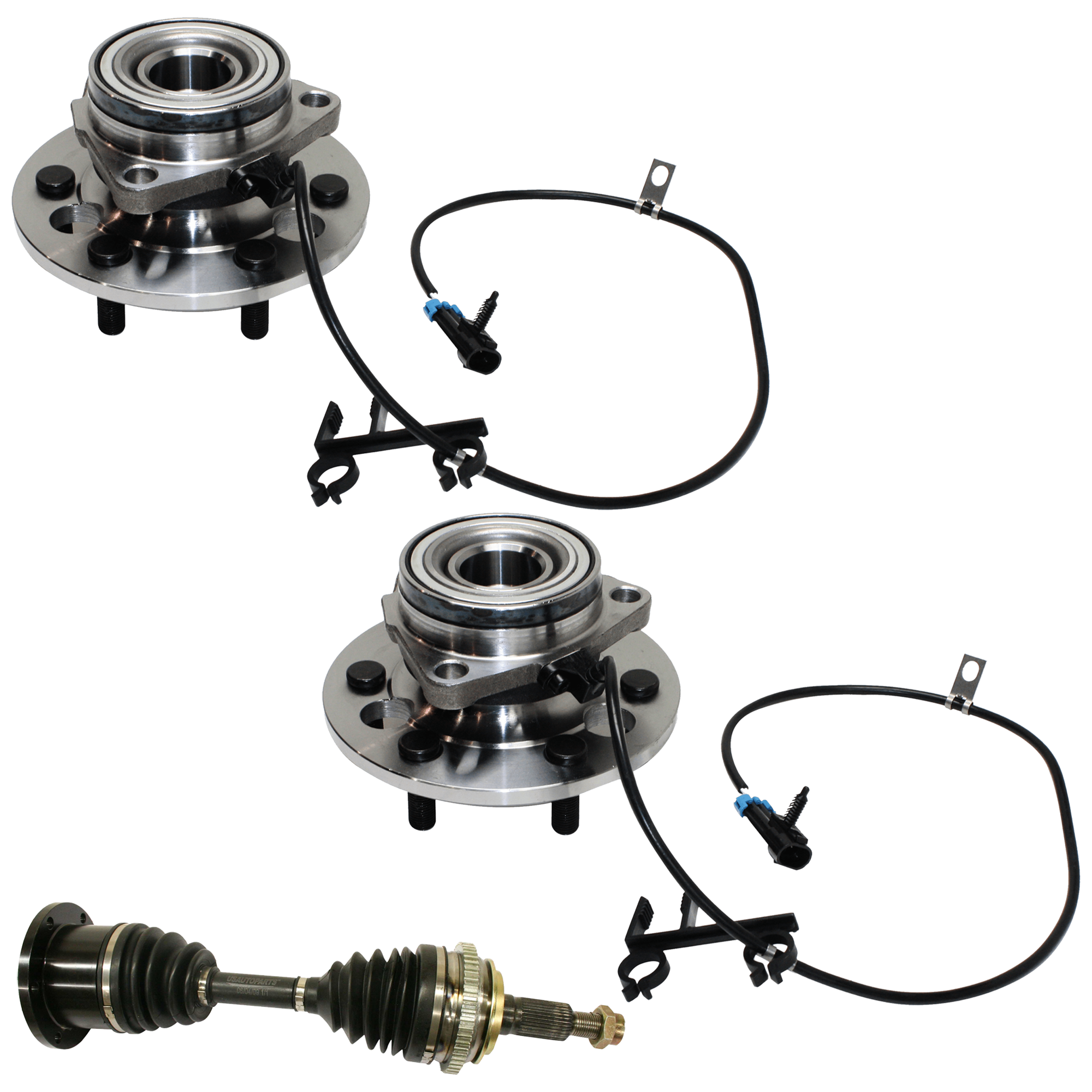 AM C K FULLSIZE PICKUP 95-97 FRONT SUSPENSION KIT RH AND LH 3 pc Kit with Axle Assembly and Wheel Hub SKU KIT 061324-18 OEM 515024-715024-951009-7300018-1