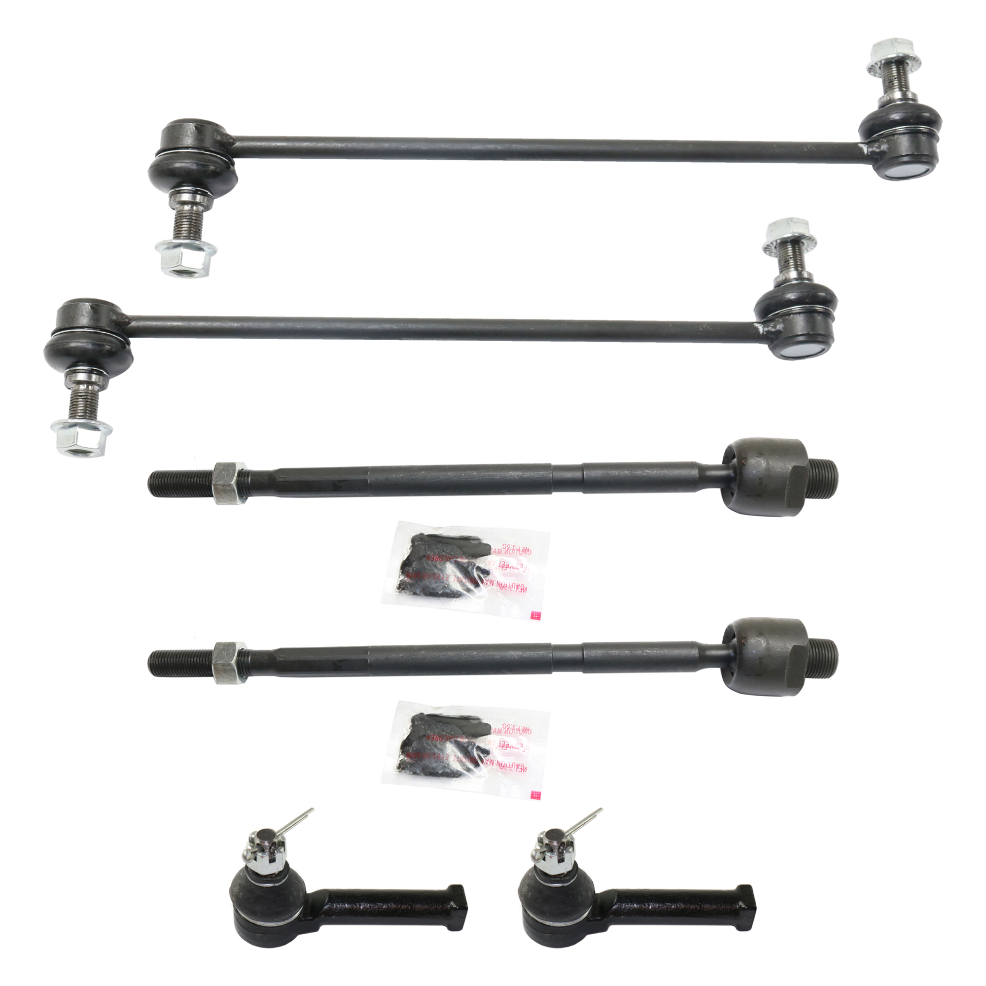 AM CR V 07-11 FRONT SUSPENSION KIT 6 pc Kit with Sway Bar Link and Tie Rod End SKU KIT 061324-57 Partslink HO4521100 OEM 51320T0AA01-51320STKA01-53010S