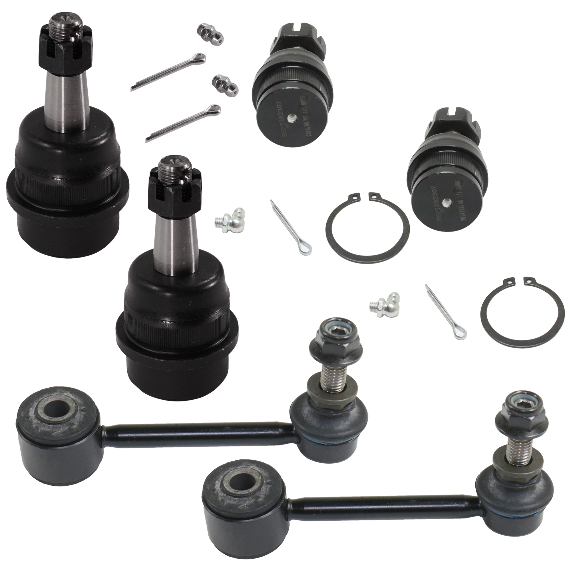 AM WRANGLER 07-17 WRANGLER JK 18-18 FRONT SUSPENSION KIT RH AND LH 6 pc Kit with Ball Joint and Sway Bar Link SKU KIT 061324-62 OEM 104301-2601554-5051292-45D2292