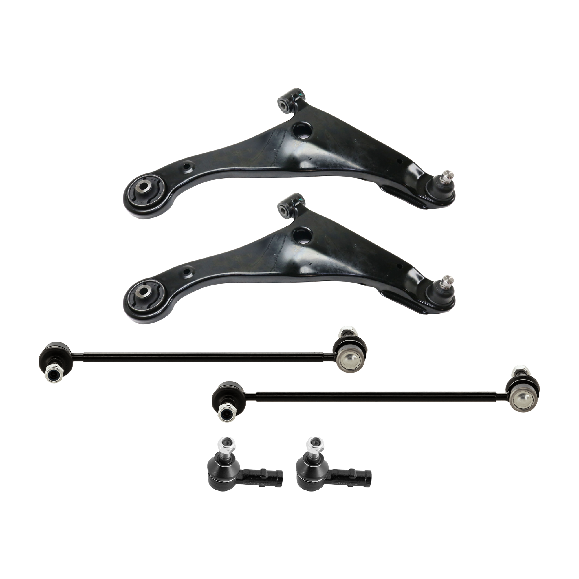 AM ENDEAVOR 04-11 FRONT SUSPENSION KIT RH AND LH 6 pc Kit with Control Arm Sway Bar Link and Tie Rod End SKU KIT 061324-64 OEM MR589422-1015090-2651747-54515