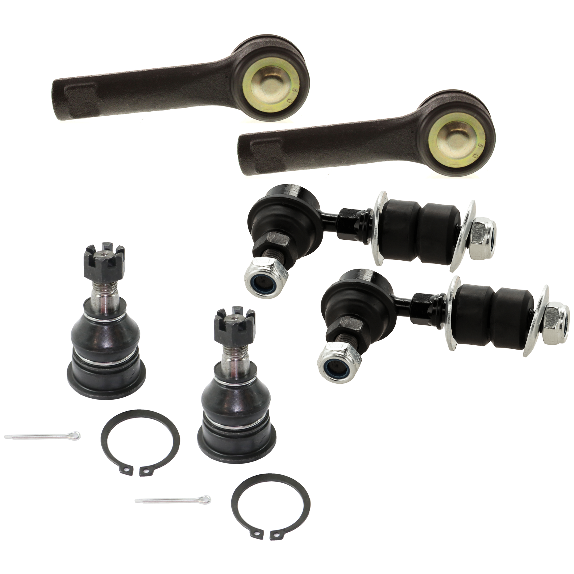 AM SENTRA 00-06 FRONT SUSPENSION KIT 6 pc Kit with Ball Joint Sway Bar Link and Tie Rod End SKU KIT 061324-68 OEM 545005M000-54500F4600-18316-10
