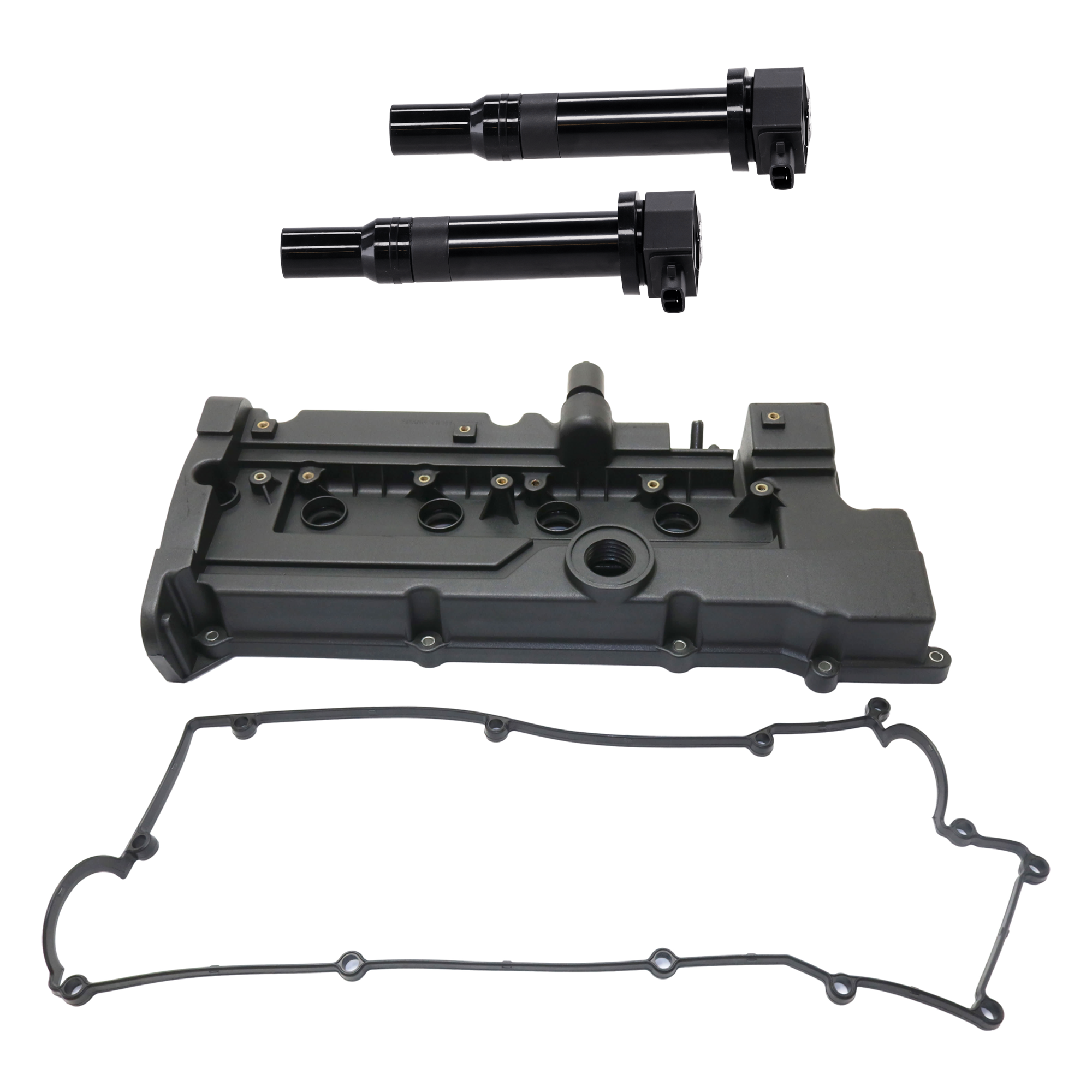 AM ACCENT 06-11 RIO 06-11 VALVE COVER 4 Cyl 1.6L Eng. 3 pc Kit with Ignition Coil SKU KIT 061324-77 OEM 2241026860-5077-48972-50226-23