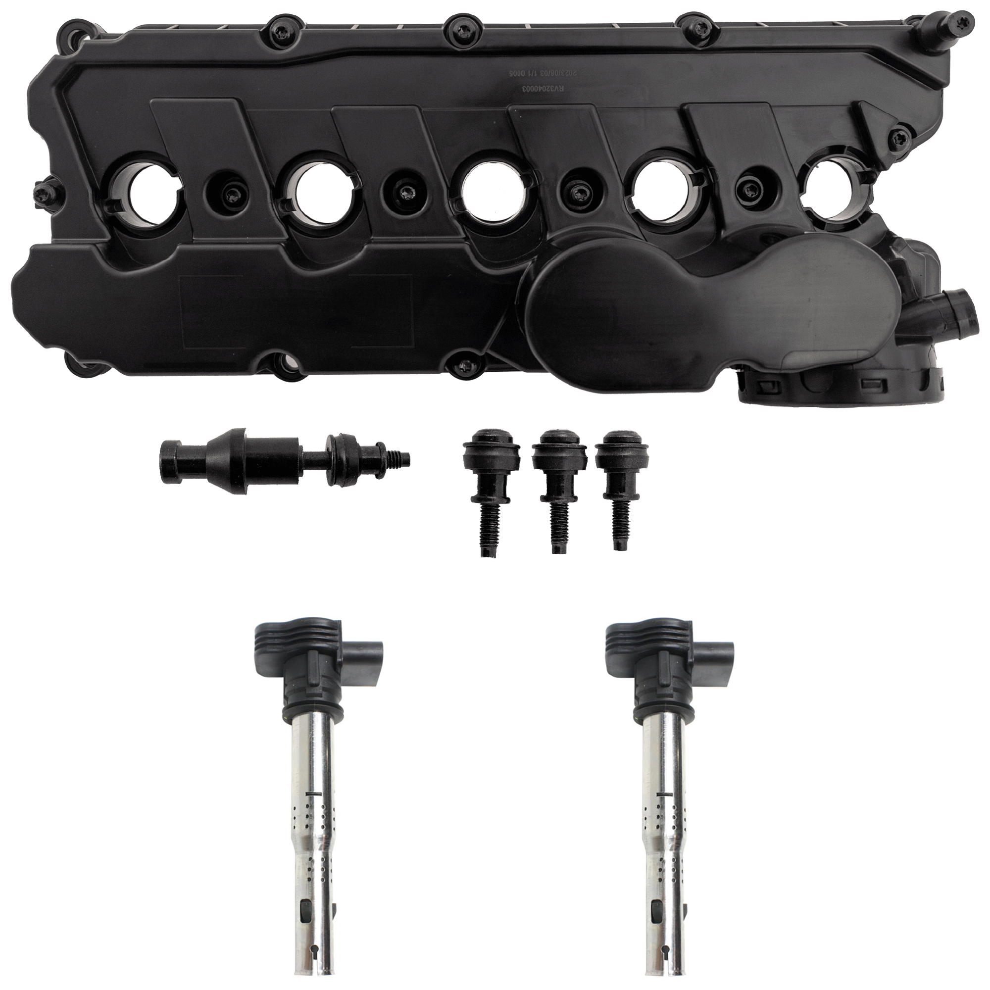 AM JETTA 05-14 BEETLE 06-14 VALVE COVER 5 Cyl 2.5L Eng. 3 pc Kit with Ignition Coil SKU KIT 061324-78
