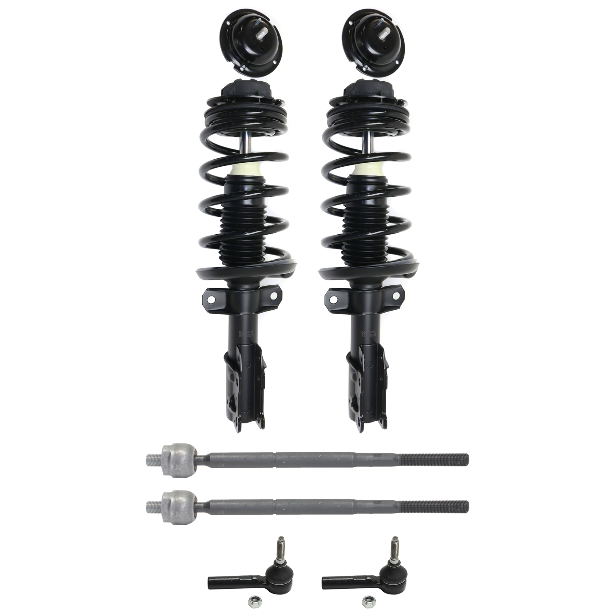 AM COBALT 05-10 HHR 06-11 FRONT SUSPENSION KIT Inner and Outer 6 pc Kit with Loaded Strut and Tie Rod End SKU KIT 061324-98 OEM 172203 G57100 LS3380781B 13332