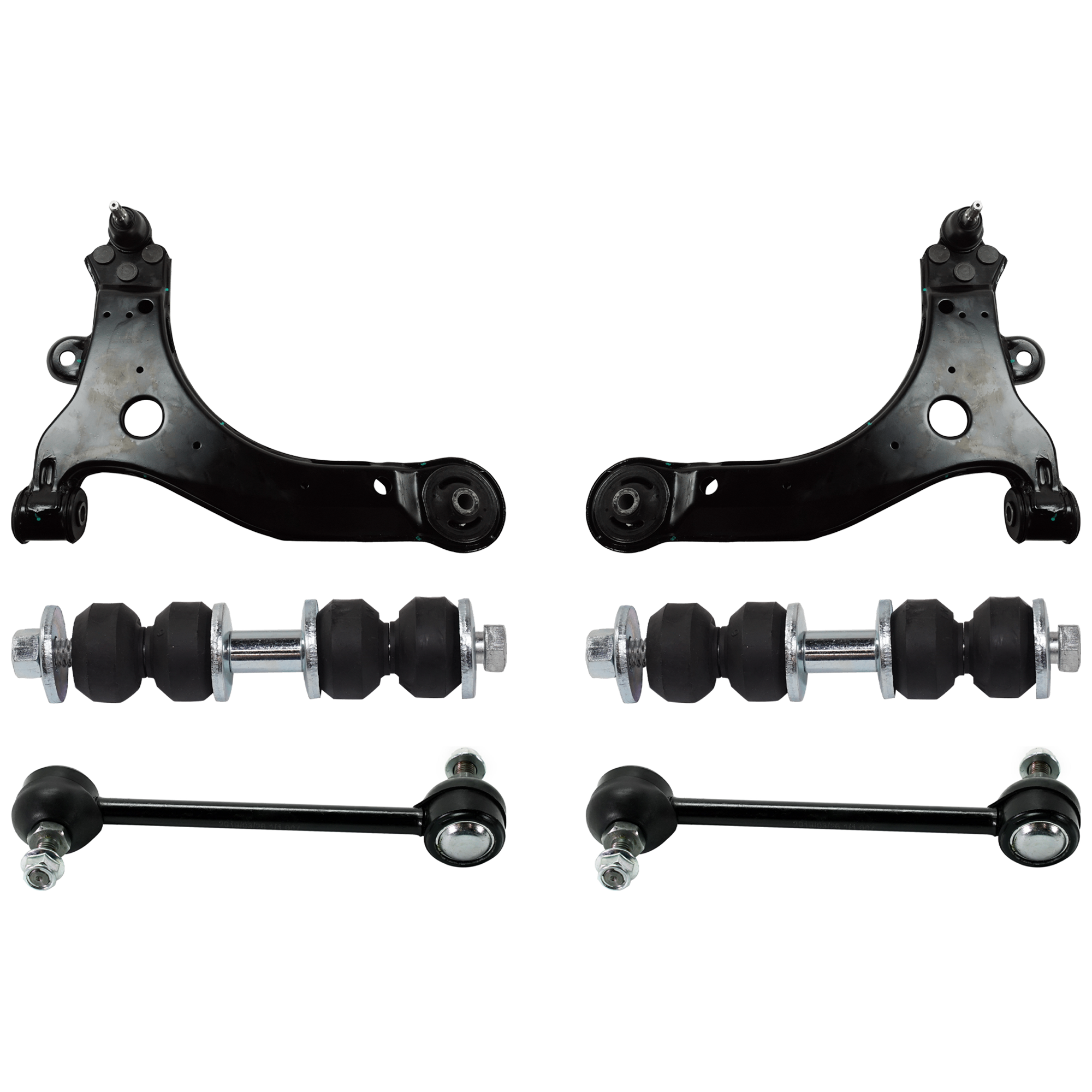 AM GRAND PRIX 97-08 IMPALA LIMITED 14-16 FRONT CONTROL ARM RH AND LH 6 pc kit w Sway Bar Link SKU KIT 061324 C07 OEM 10344930-10420754-10344931-104
