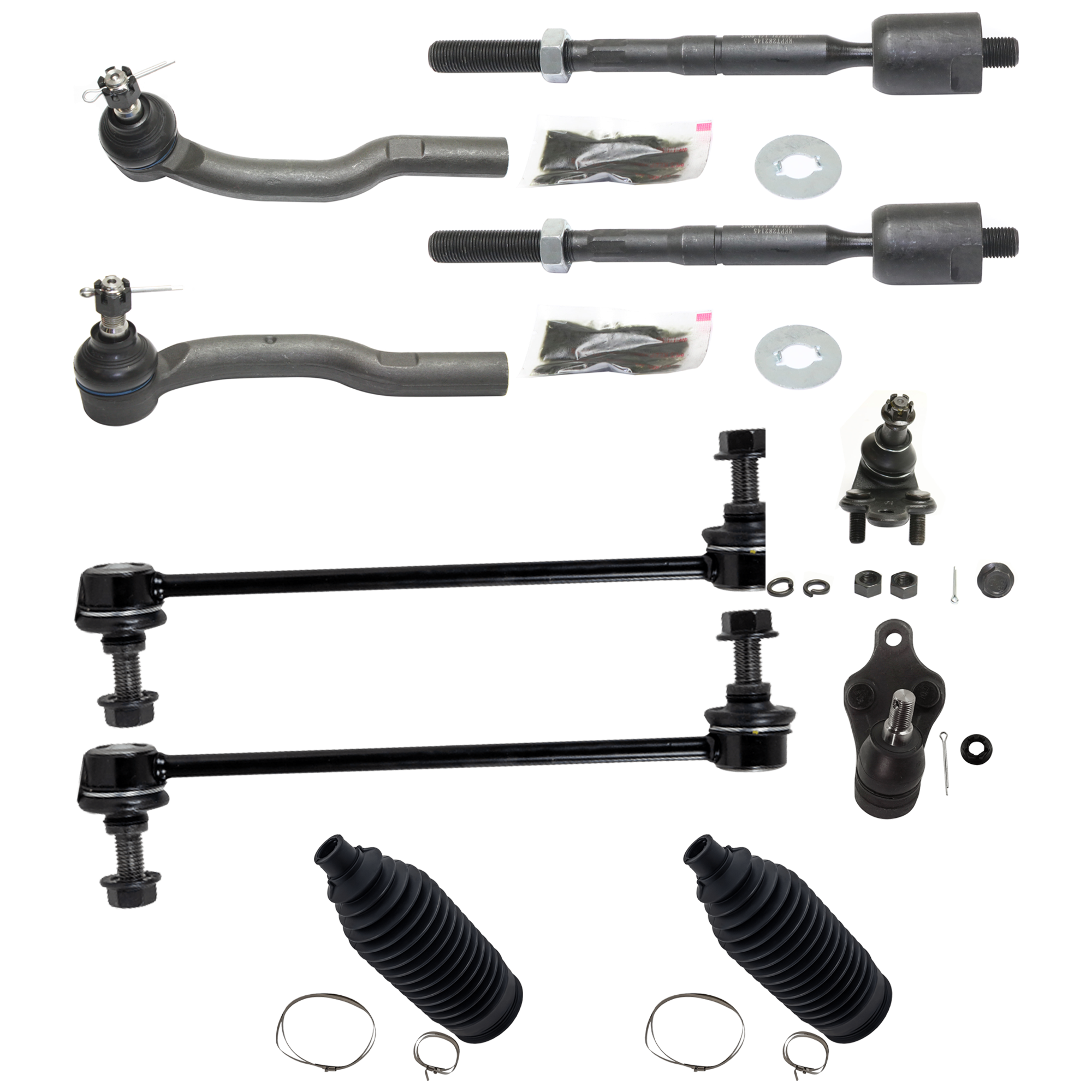 AM AVALON 05-12 FRONT BALL JOINT RH AND LH 10 pc kit w Steering Rack Boot Sway Bar Link and Tie Rod SKU KIT 061324 C20 OEM 101-583-926-016-522-000-000-000-000