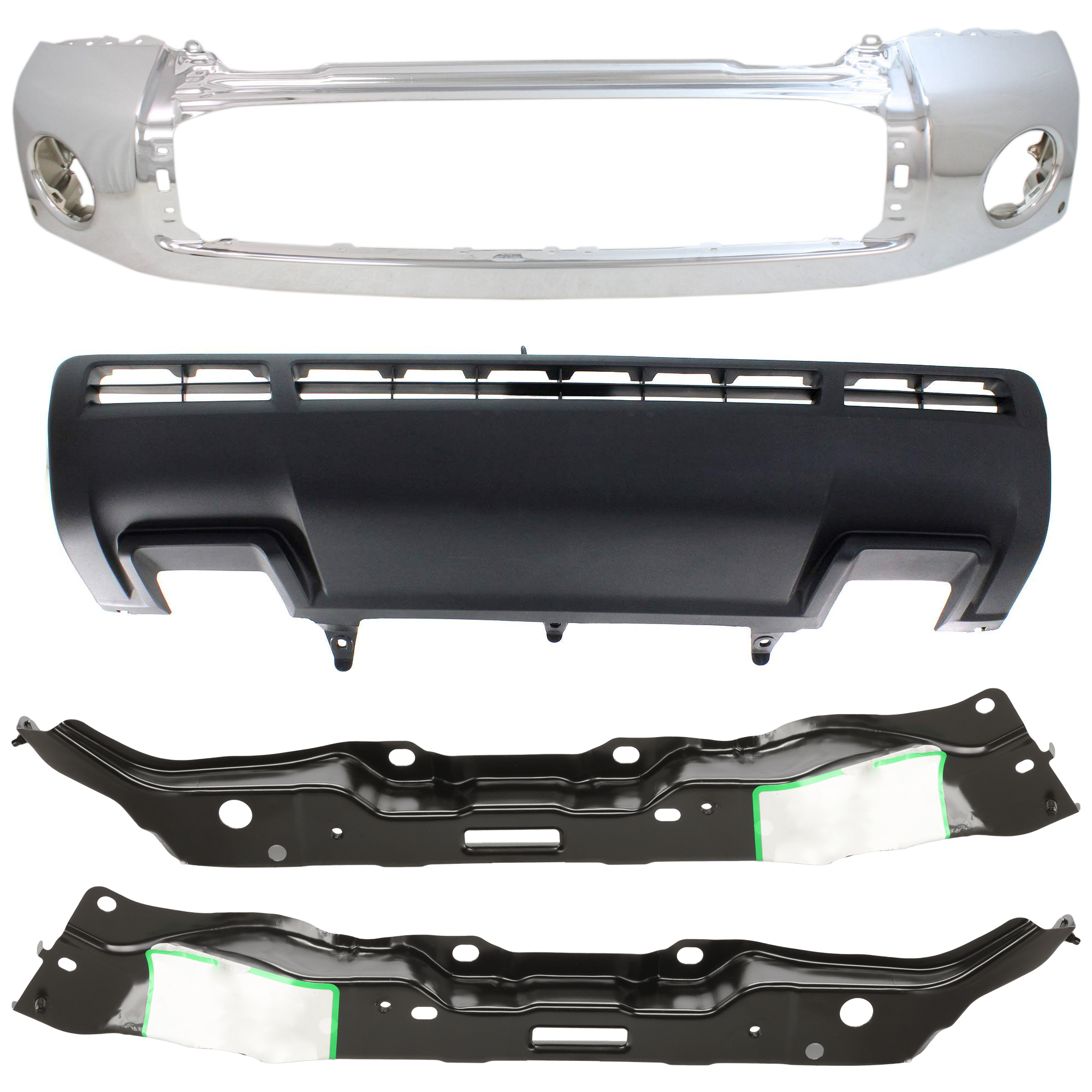 AM TUNDRA 10-13 FRONT BUMPER 4 pc kit w Bumper Retainer and Valance SKU KIT 061324 C39 Partslink TO1002181 TO1032108 TO1033108 TO1095202 OEM 521110C901-525380C020-525370C0