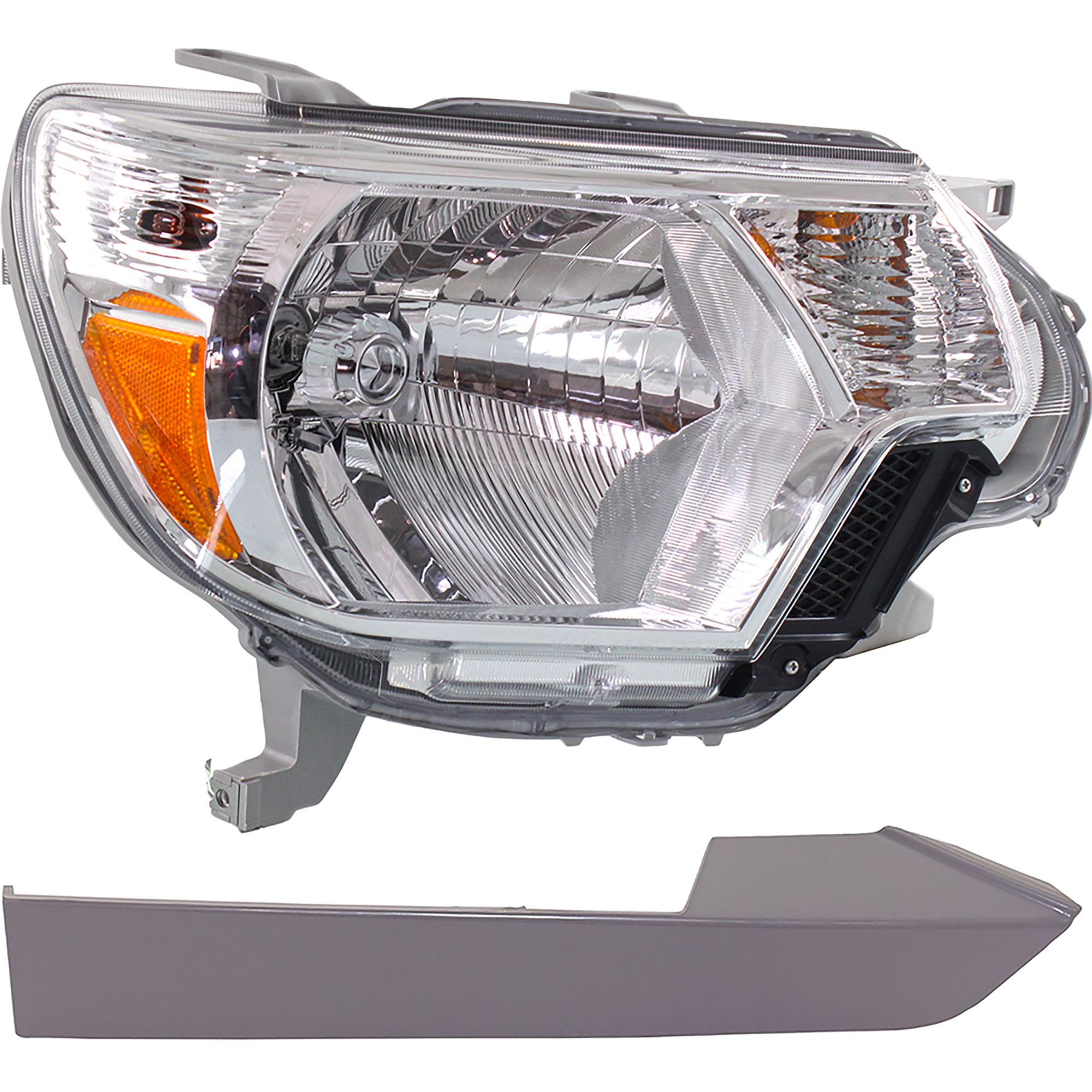 AM TACOMA 12-15 HEAD LAMP RH Assembly Halogen 2 pc Kit with Headlight Filler SKU KIT 061417-37 Partslink TO2503213 TO1089118 OEM 8111004181-5250204900