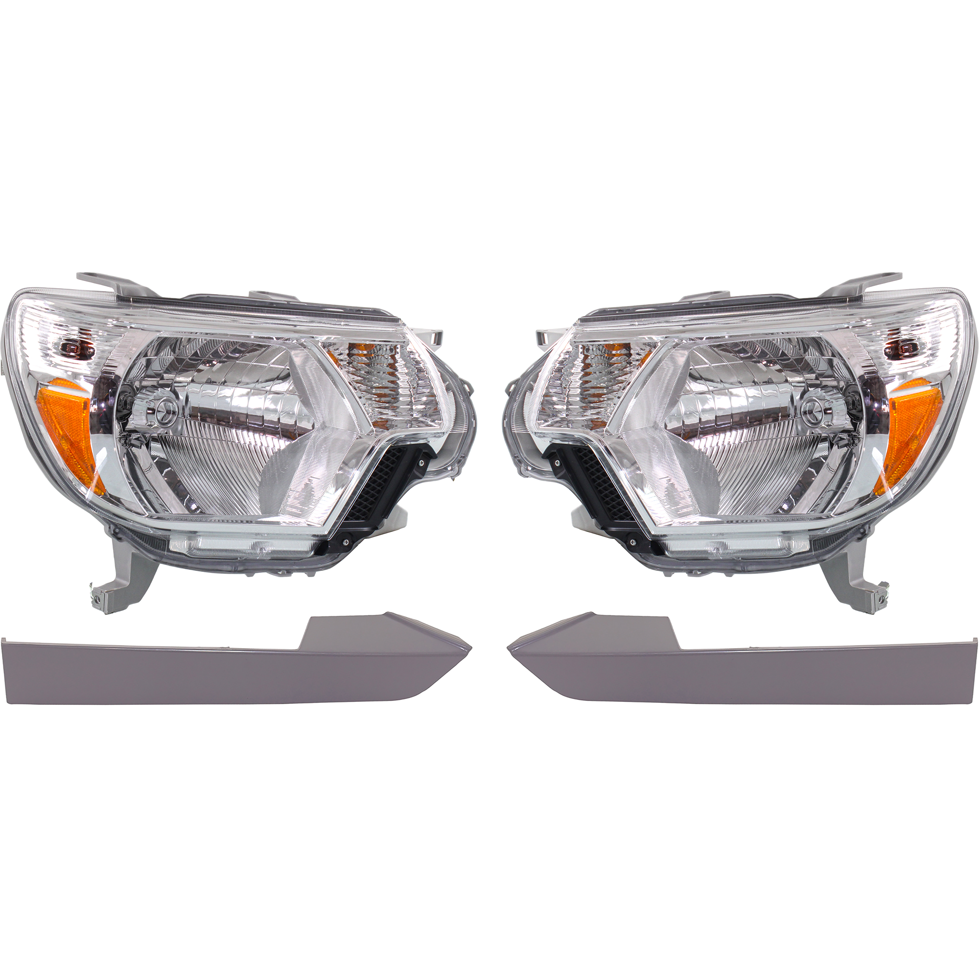 AM TACOMA 12-15 HEAD LAMP RH AND LH Assembly Halogen 4 pc Kit with Headlight Fillers SKU KIT 061417-38 Partslink TO2503213 TO2502213 TO1089118 TO1088118 OEM 8111004181-8115004181-52502049