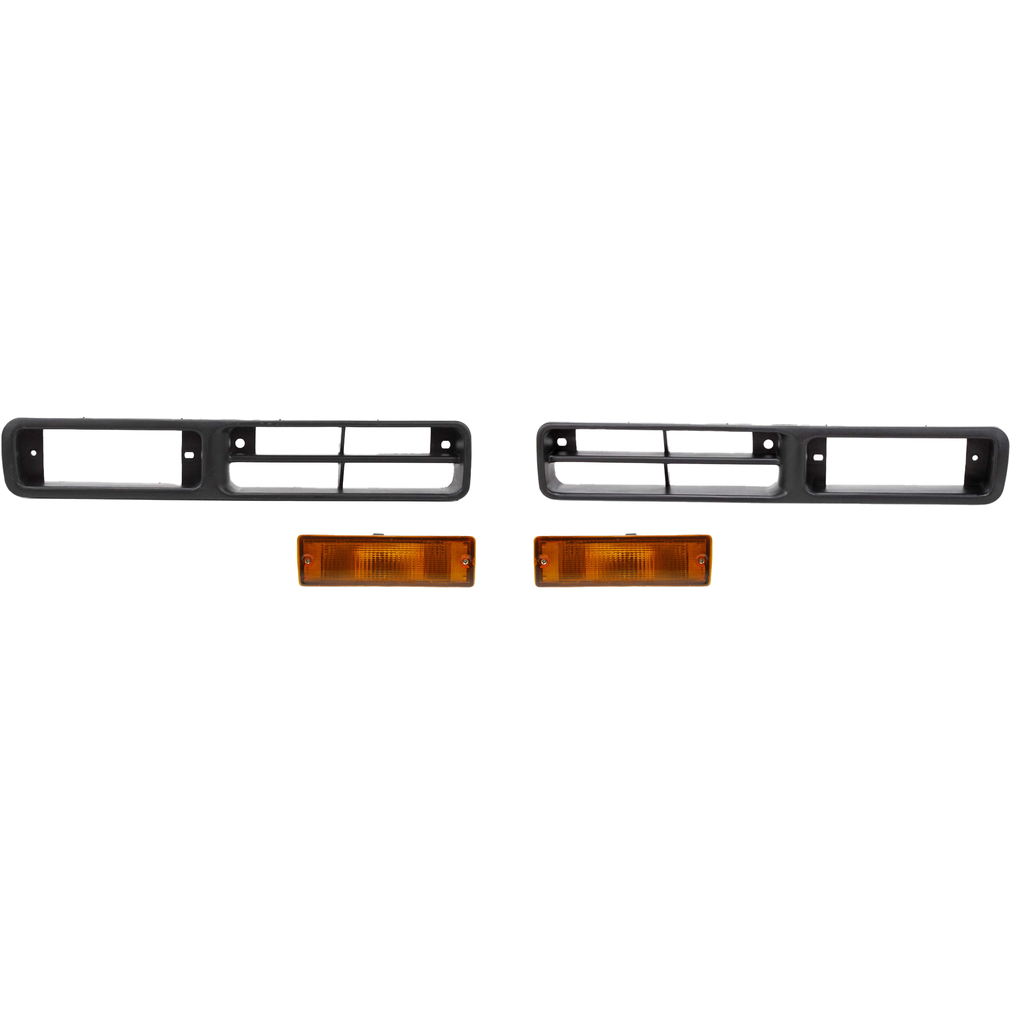 AM PICKUP 95-97 PATHFINDER 93-95 AUTO BODY REPAIR 4 pc kit RH and LH with Fog Light Trim and Turn Signal Light SKU KIT 061417-45 Partslink NI2520108 NI2521108 NI1039101 NI1038101 OEM B613041G02 B613541G02-6225655G
