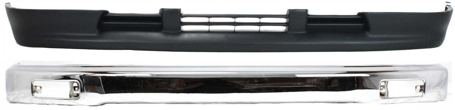 AM T100-93-98 FRONT BUMPER 2 pc Kit with Valance SKU KIT 061417-54 Partslink TO1002127 TO1095167 OEM 5210134020-5391134010