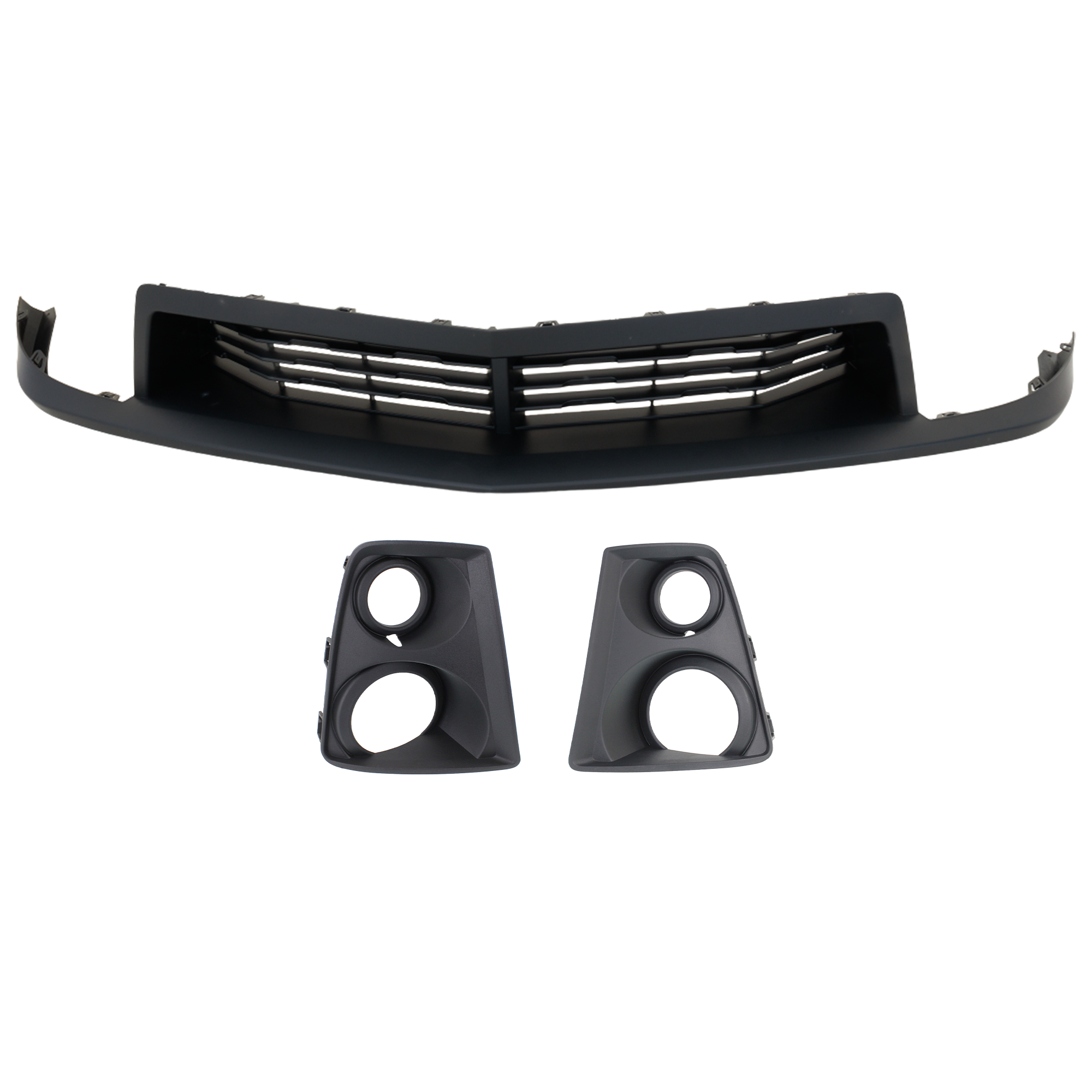 AM CAMARO 12-15 FRONT BUMPER GRILLE 3 pc Kit with Fog Light Trim SKU KIT 061417-78 Partslink GM1036141 GM1039143 GM1038143 OEM 22894223-22895338-22895339