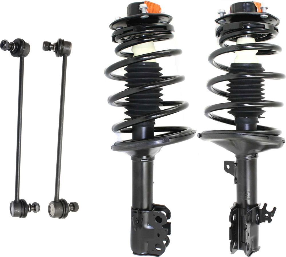 AM CAMRY 97-01 SOLARA 99-03 FRONT SUSPENSION KIT RH AND LH 4 pc Kit with Loaded Struts and Sway Bar Links SKU KIT 061517-09 OEM G56930 LS3484461L ST8542L SR40