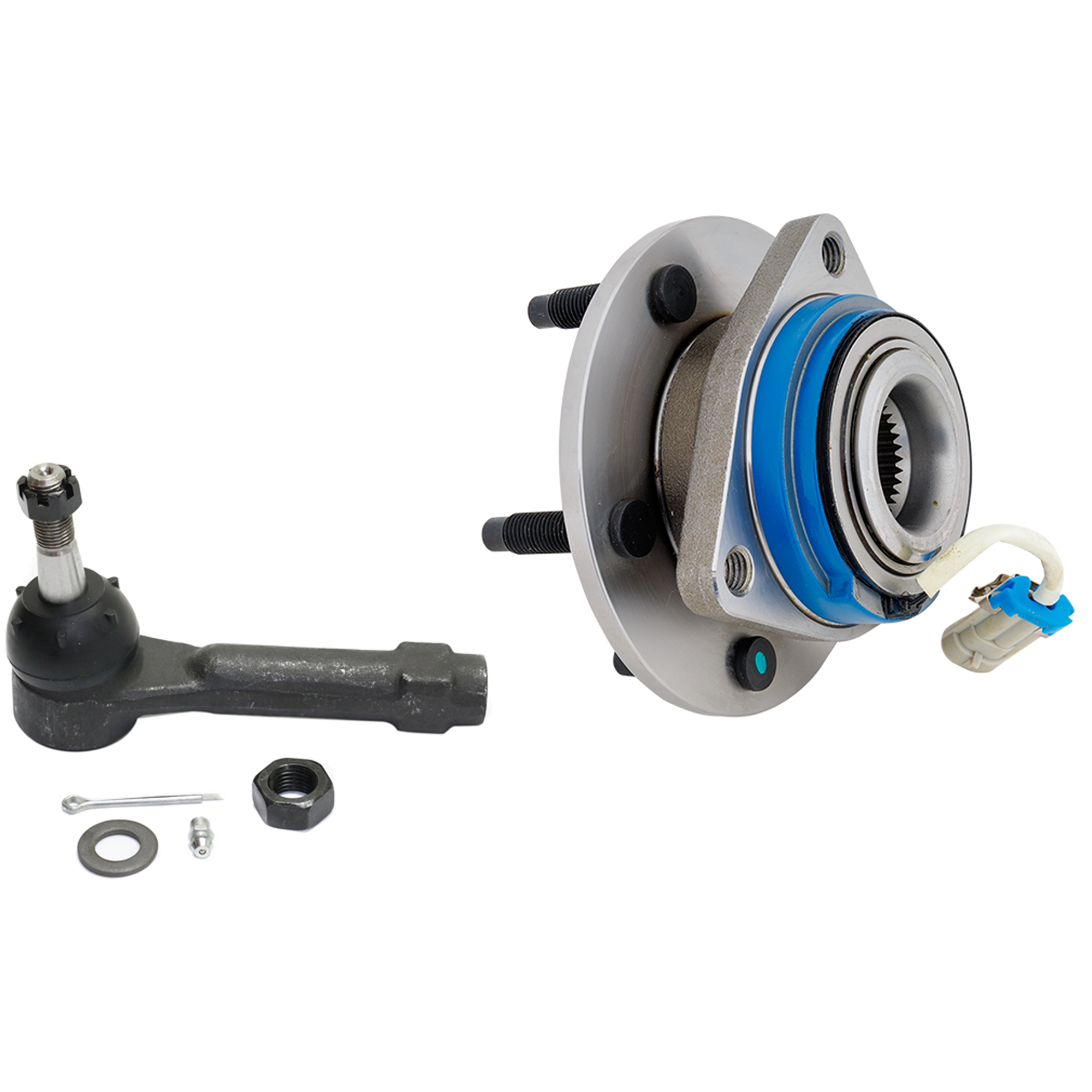 AM SILHOUETTE 97-04 VENTURE 97-01 WHEEL HUB 2 pc kit Front RH or LH with Tie Rod End SKU KIT 061517-24 OEM 12429204-382042-2693016-401167