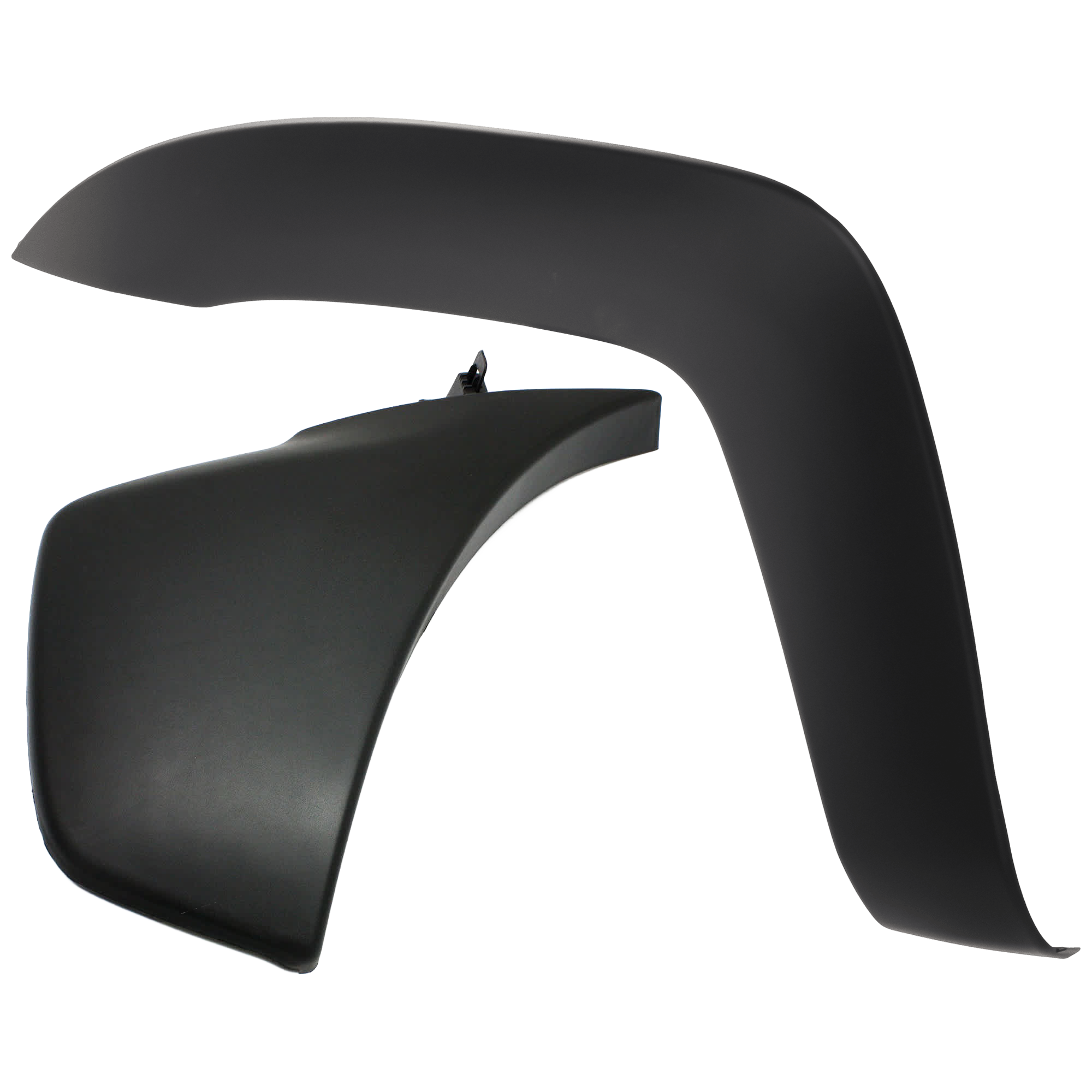 AM TACOMA 12-15 FRONT WHEEL OPENING MOLDING LH 2 pc Kit OE Style Textured Black with Bumper End SKU KIT 061626-01 Partslink TO1268106 TO1004177 OEM 7587204030-5211304050