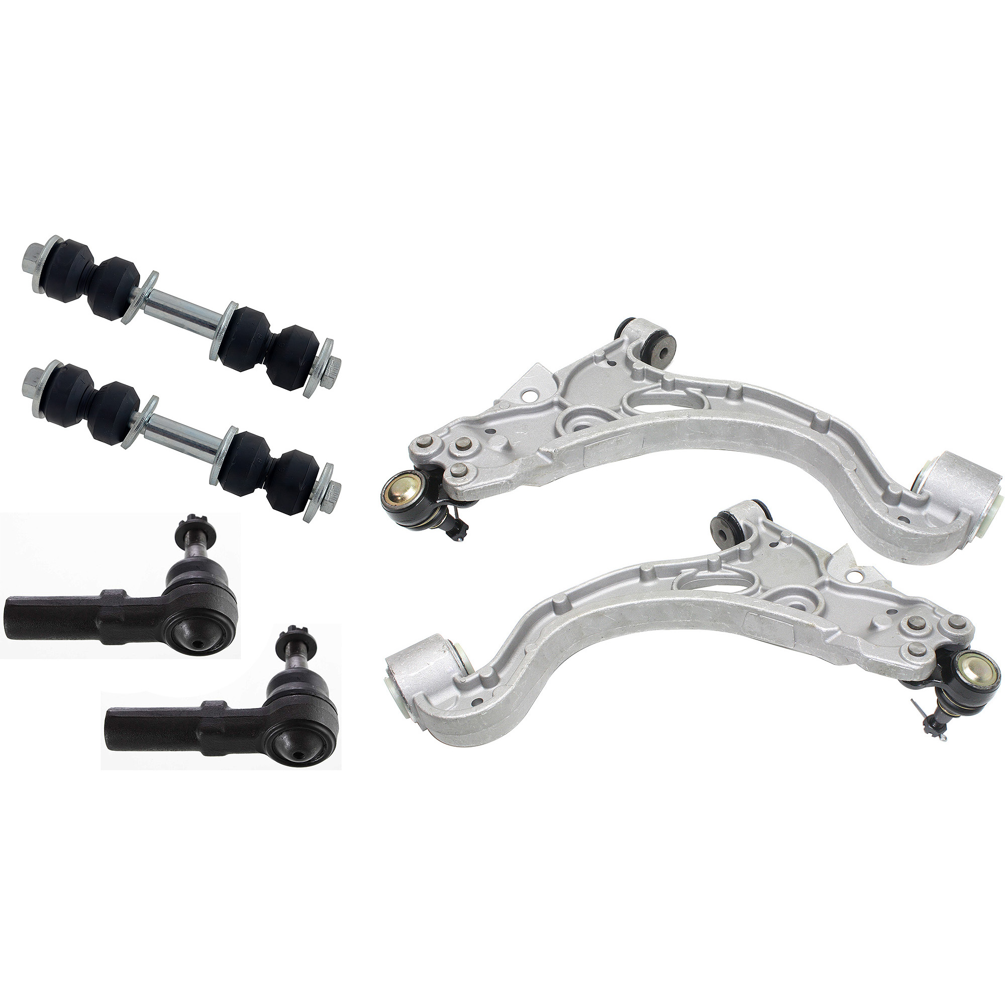AM RIVIERA 97-99 AURORA 98-03 PARK AVENUE 98-05 FRONT SUSPENSION KIT 6 pc kit with Control Arms Sway Bar Links and Tie Rod Ends SKU KIT 061722-01 OEM 25696334-25699467-25766508-257