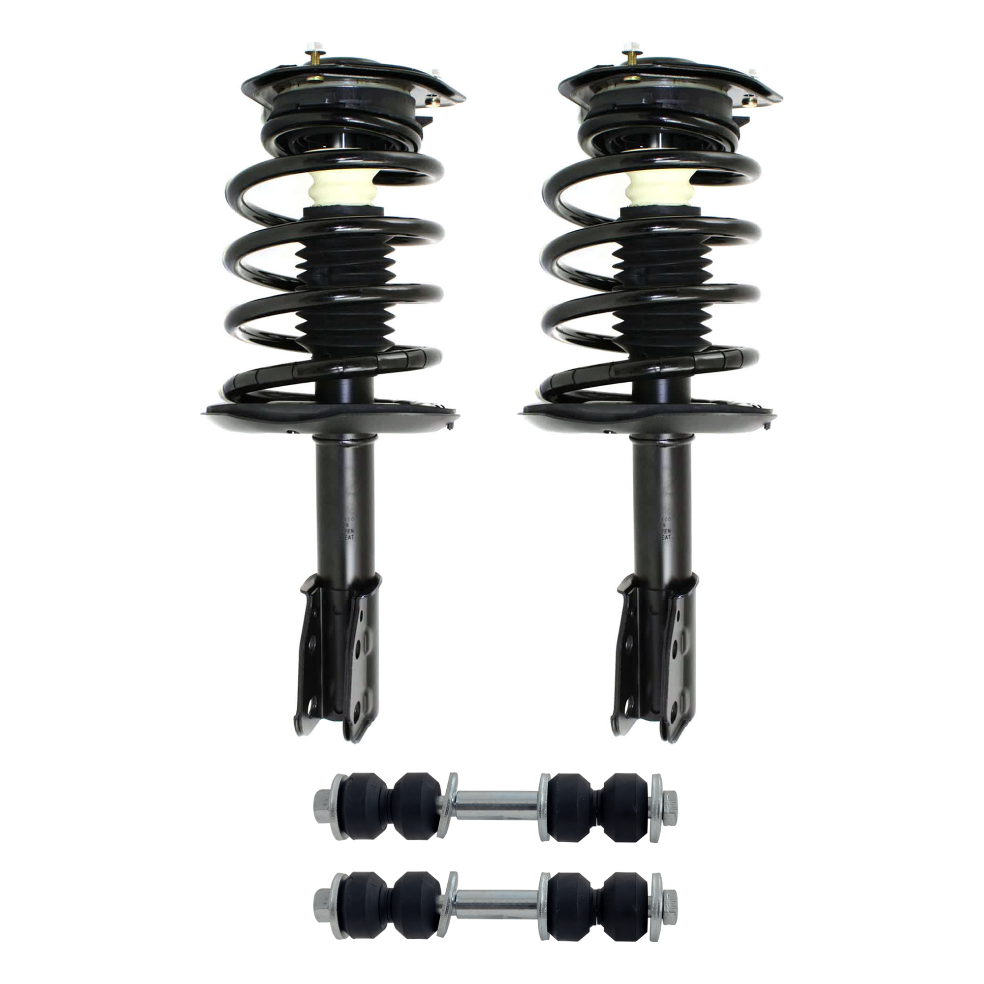 AM LESABRE BONNEVILLE 90-99 FRONT SUSPENSION KIT 4 pc kit with Shock Absorber and Strut Assembly and Sway Bar Link SKU KIT 061824-11 OEM 22064048-22064049-684011-26520