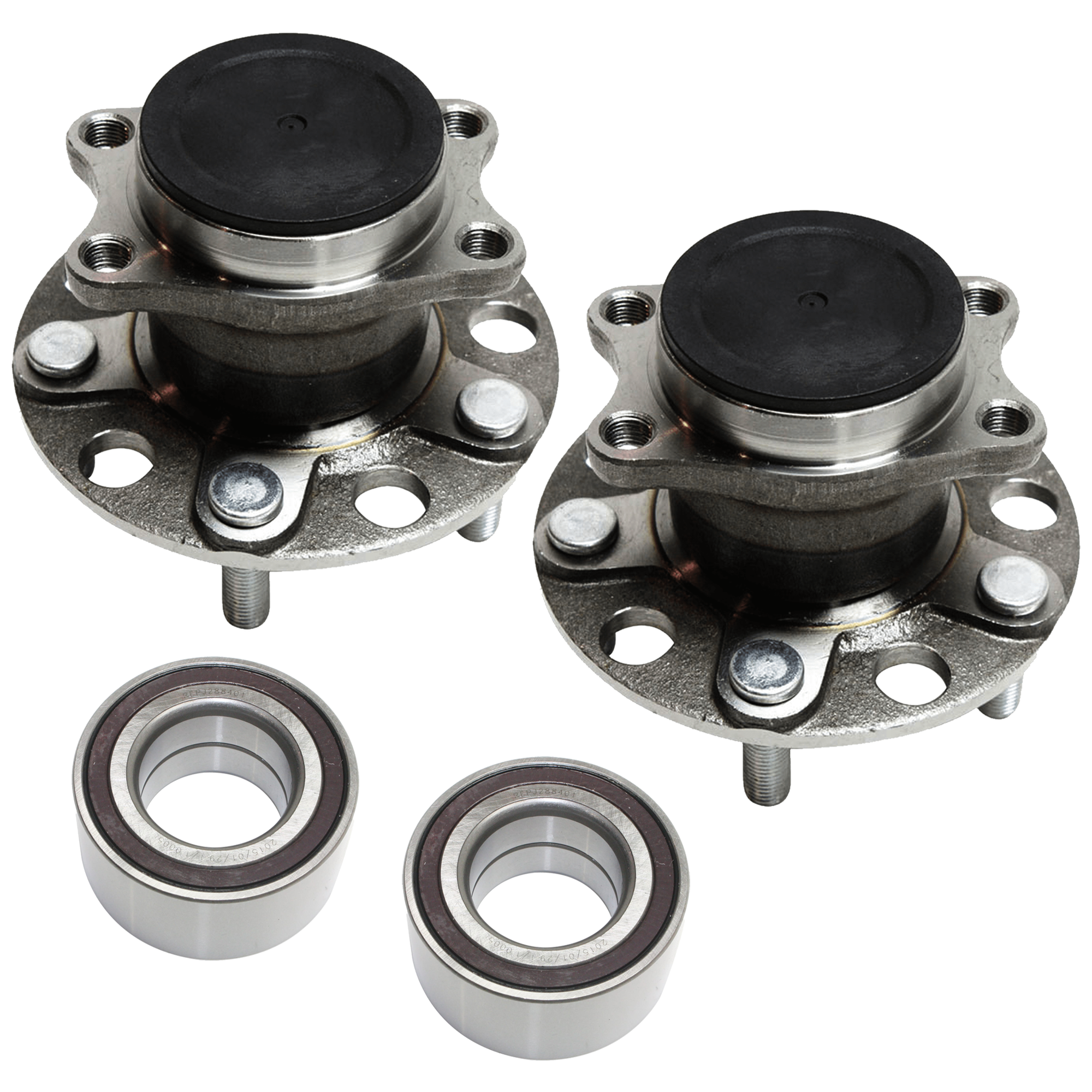 AM CALIBER 07-10 CALIBER 11-11 FRONT AND REAR SUSPENSION KIT RH AND LH 4 pc kit with Wheel Bearing and Wheel Hub SKU KIT 061824-21 OEM 91246667