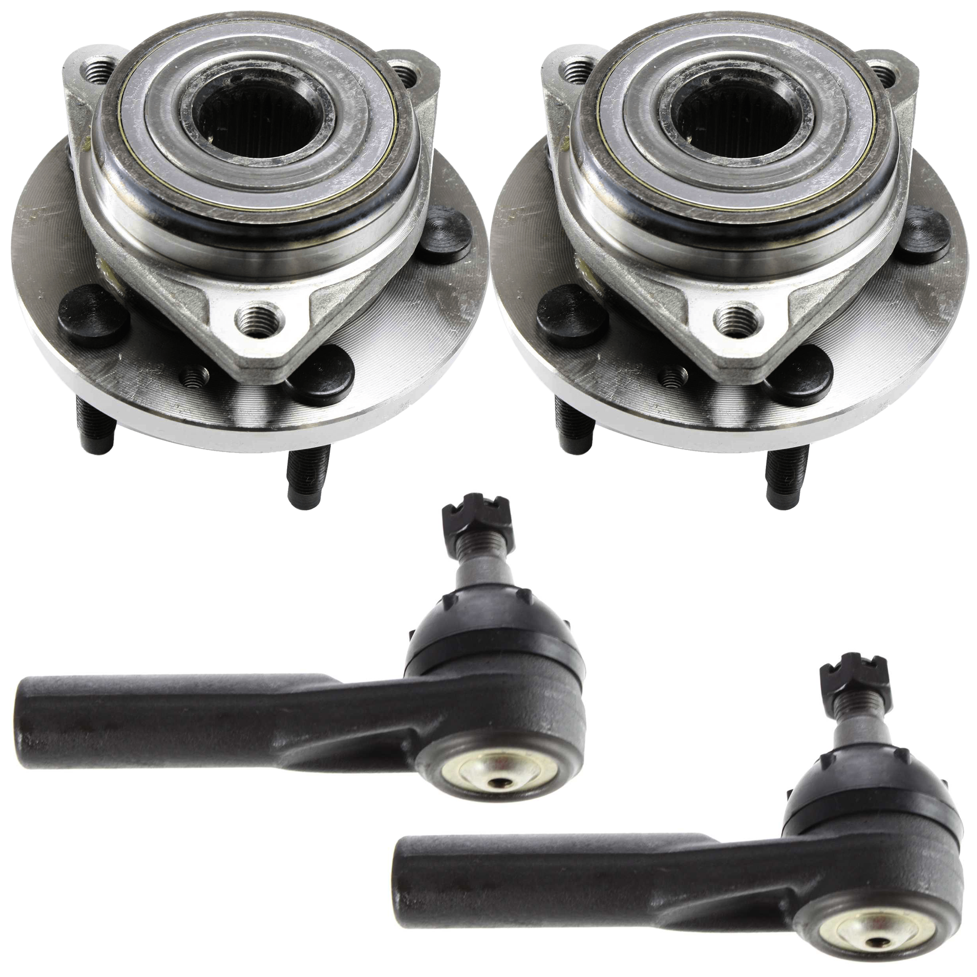 AM WINDSTAR 98-03 FRONT SUSPENSION KIT RH AND LH 4 pc kit with Tie Rod End and Wheel Hub SKU KIT 061824-29 OEM 1F2Z1104AB