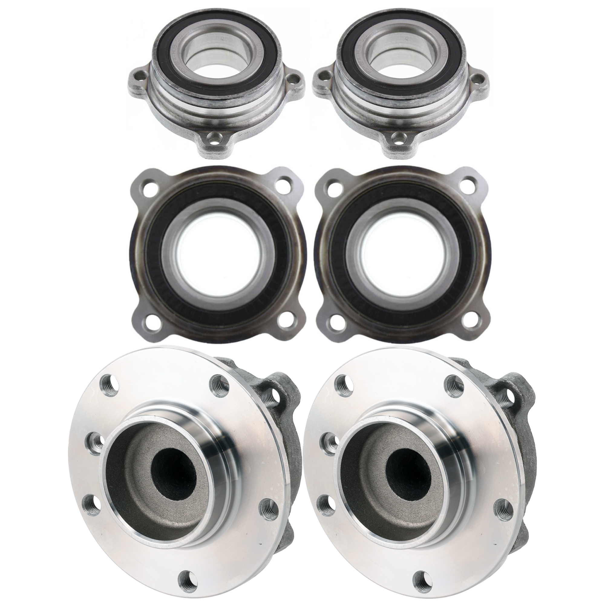 AM 5 SERIES 97-03 FRONT AND REAR SUSPENSION KIT RH AND LH 4 pc kit with Wheel Bearing and Wheel Hub SKU KIT 061824-36 OEM 31201095616